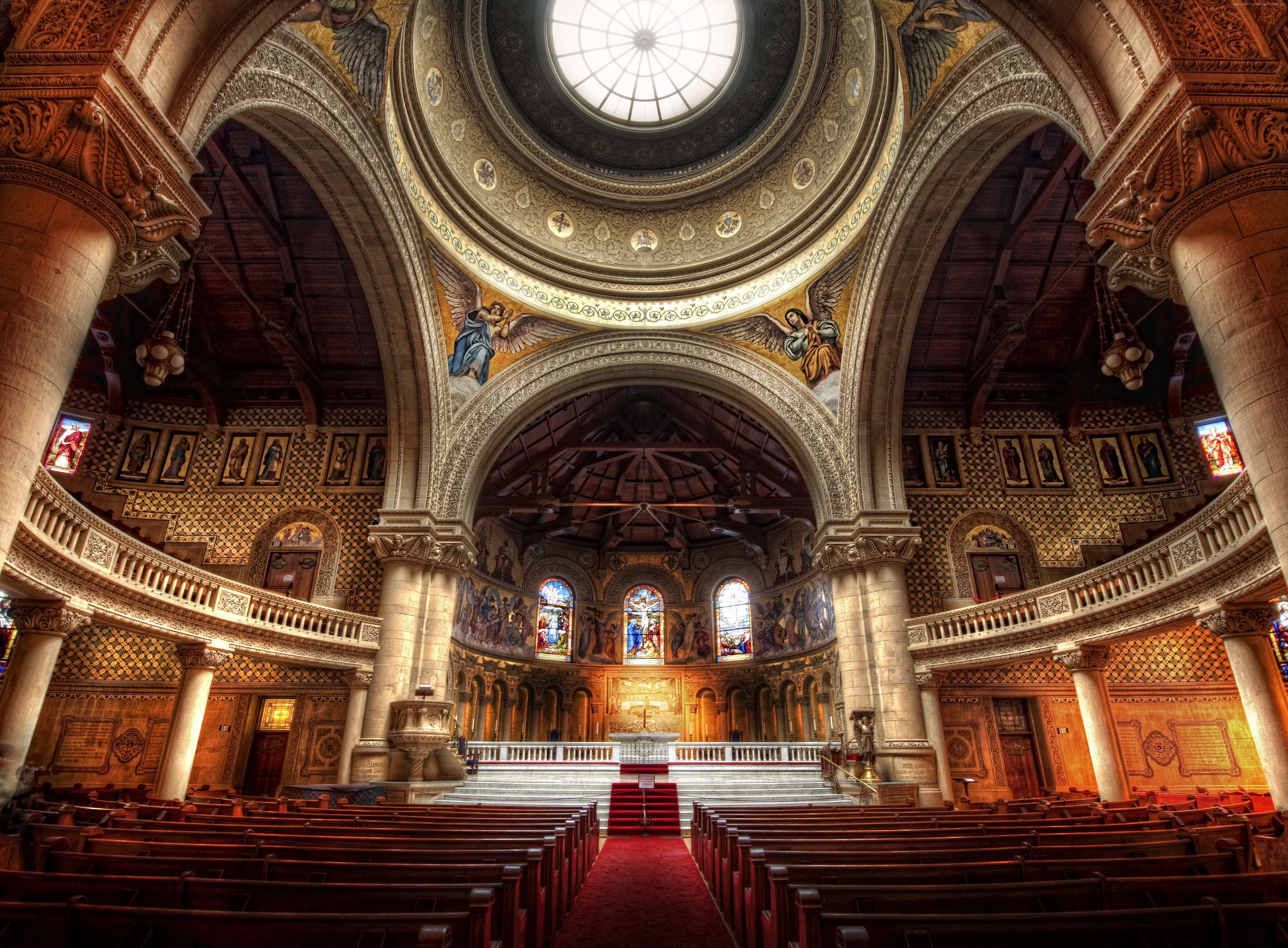 Stanford Memorial Church, 5K, colorful HD Wallpaper