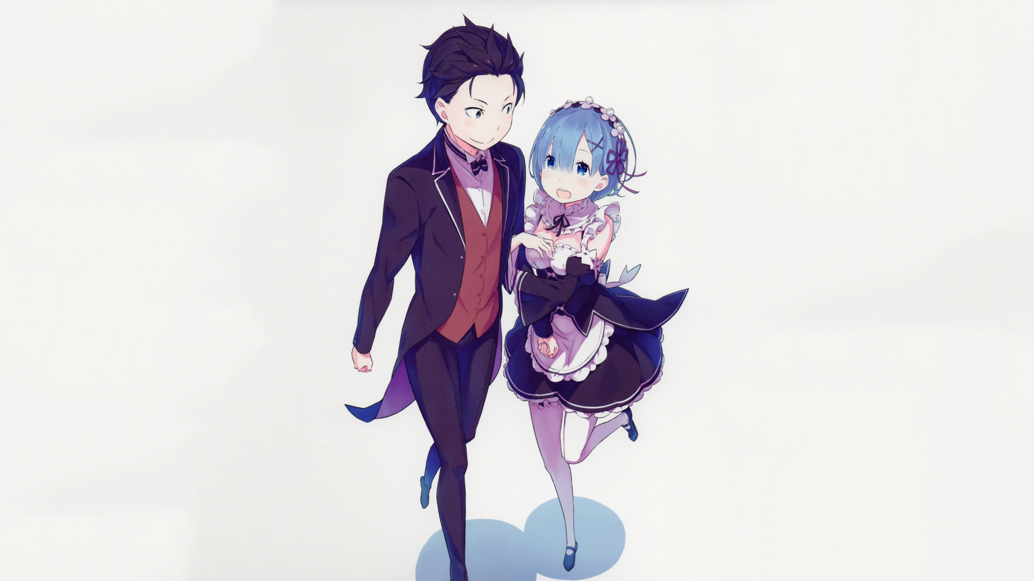 Rem and Natsuki Subaru from Re: Zero HD Wallpaper