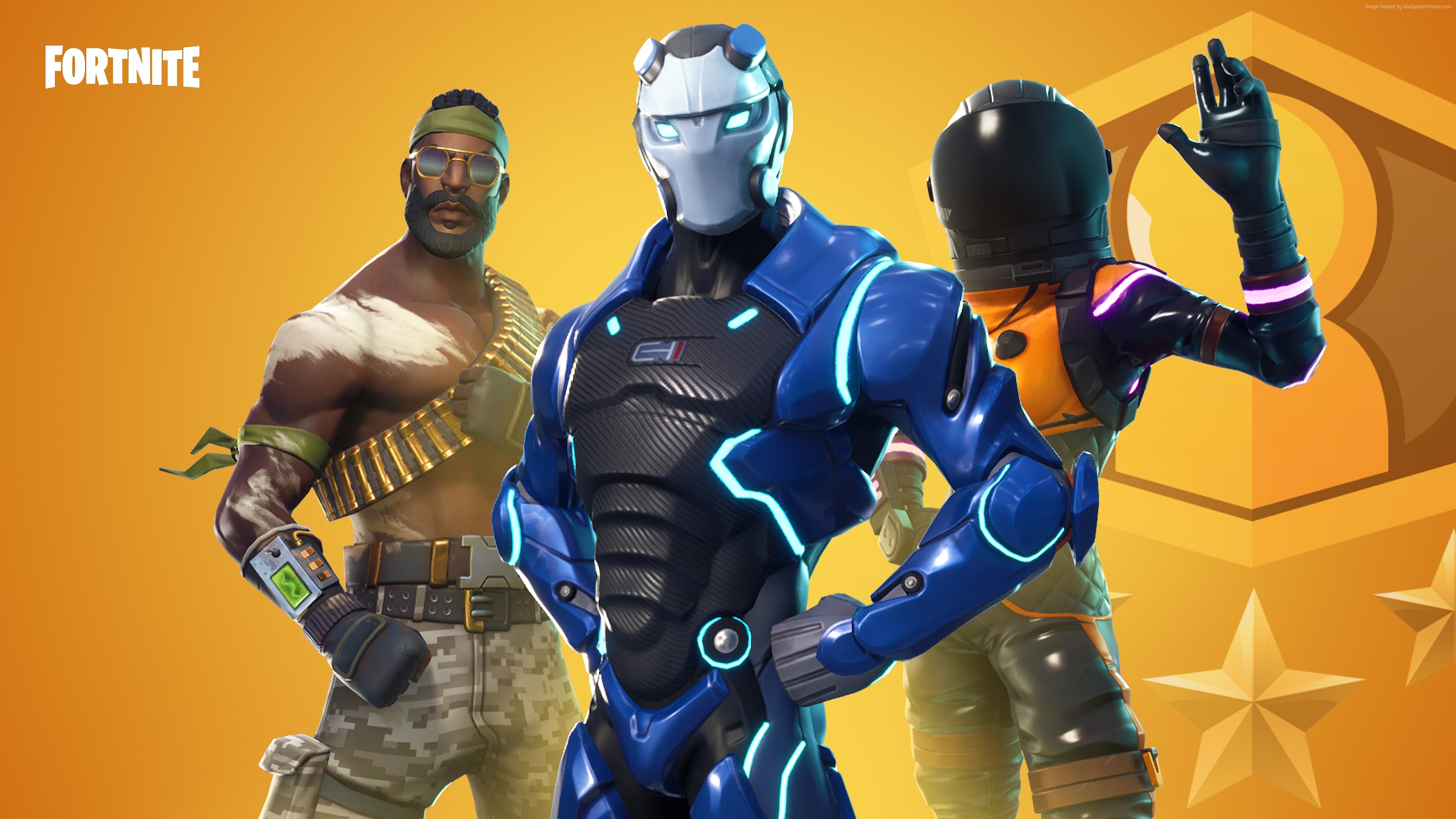 Fortnite characters with futuristic armor HD Wallpaper