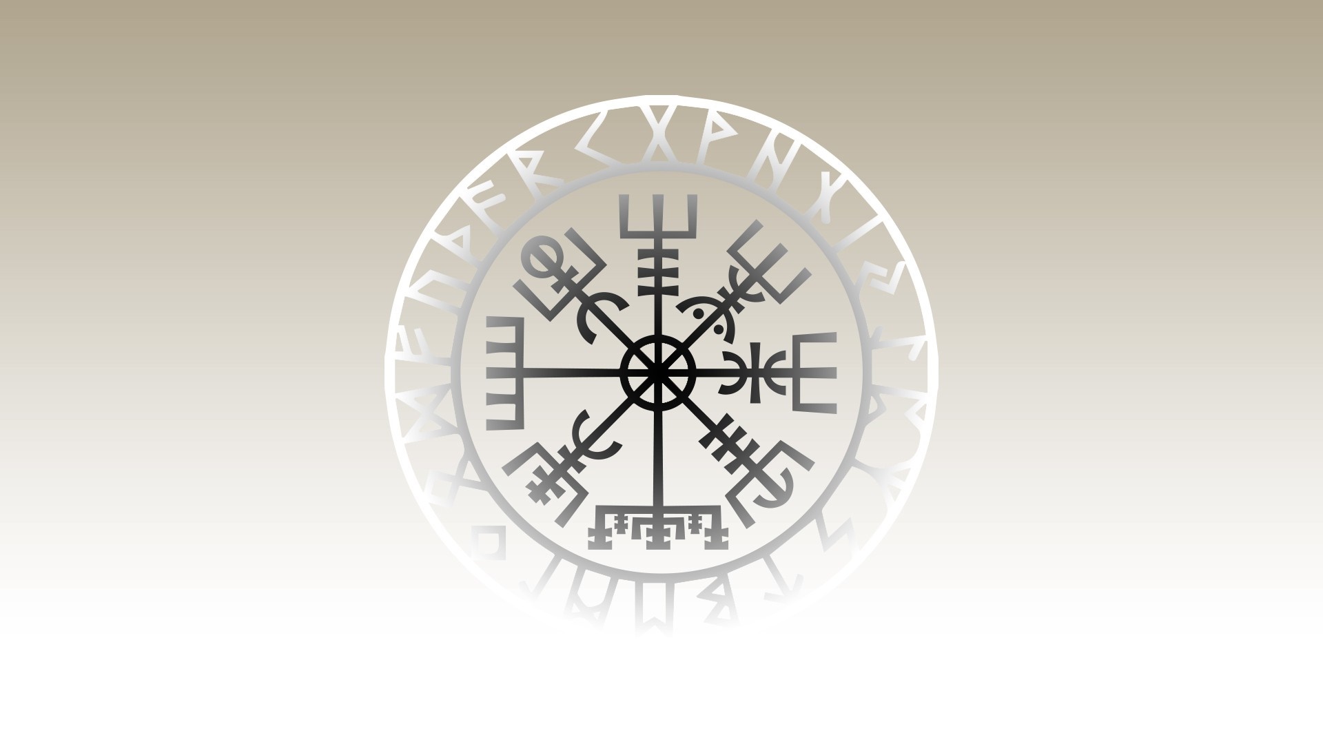 Vegvisir Viking Compass Symbol HD Wallpaper