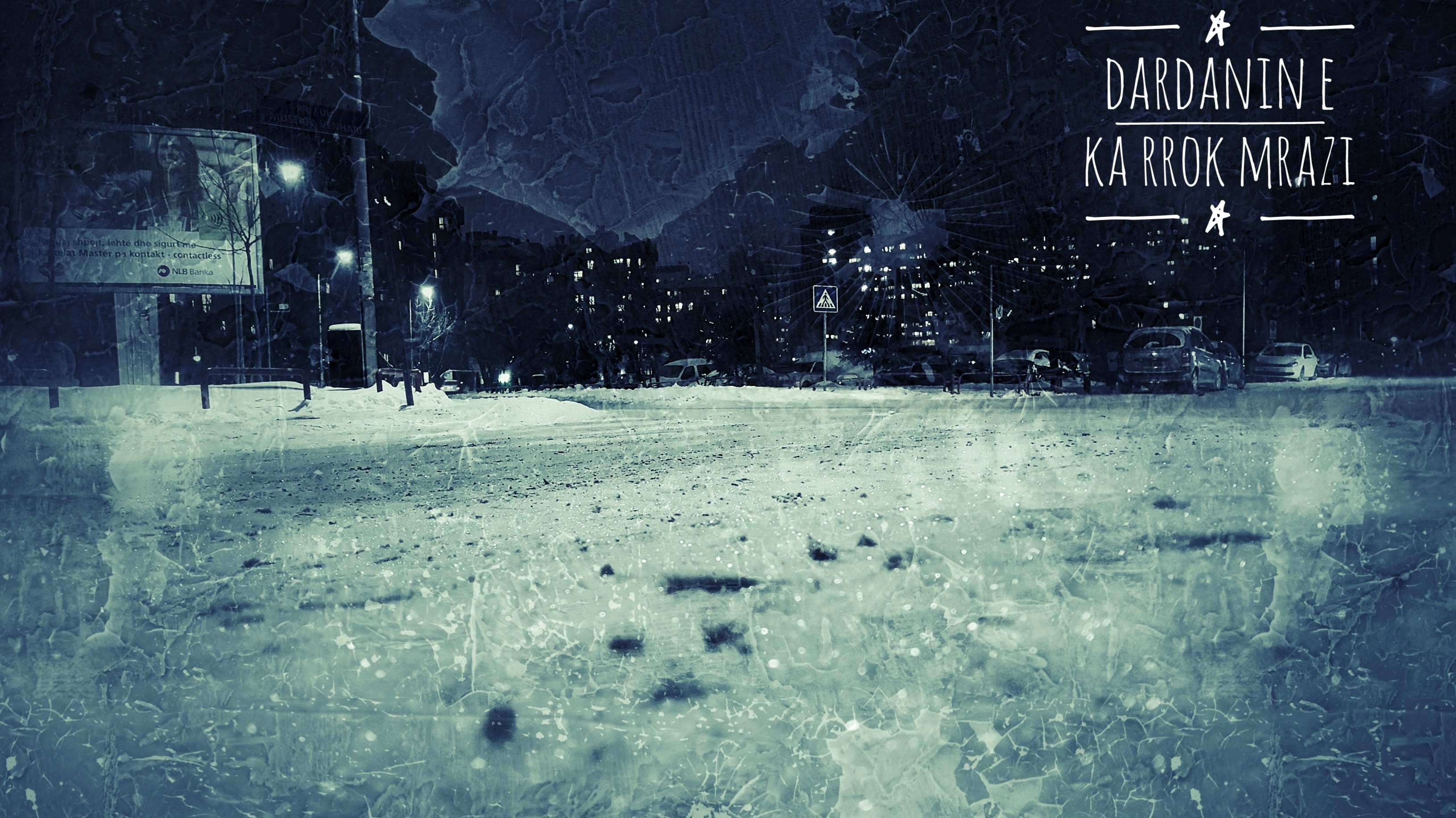 Dardania e Rrok Mrazi at Night in Winter HD Wallpaper