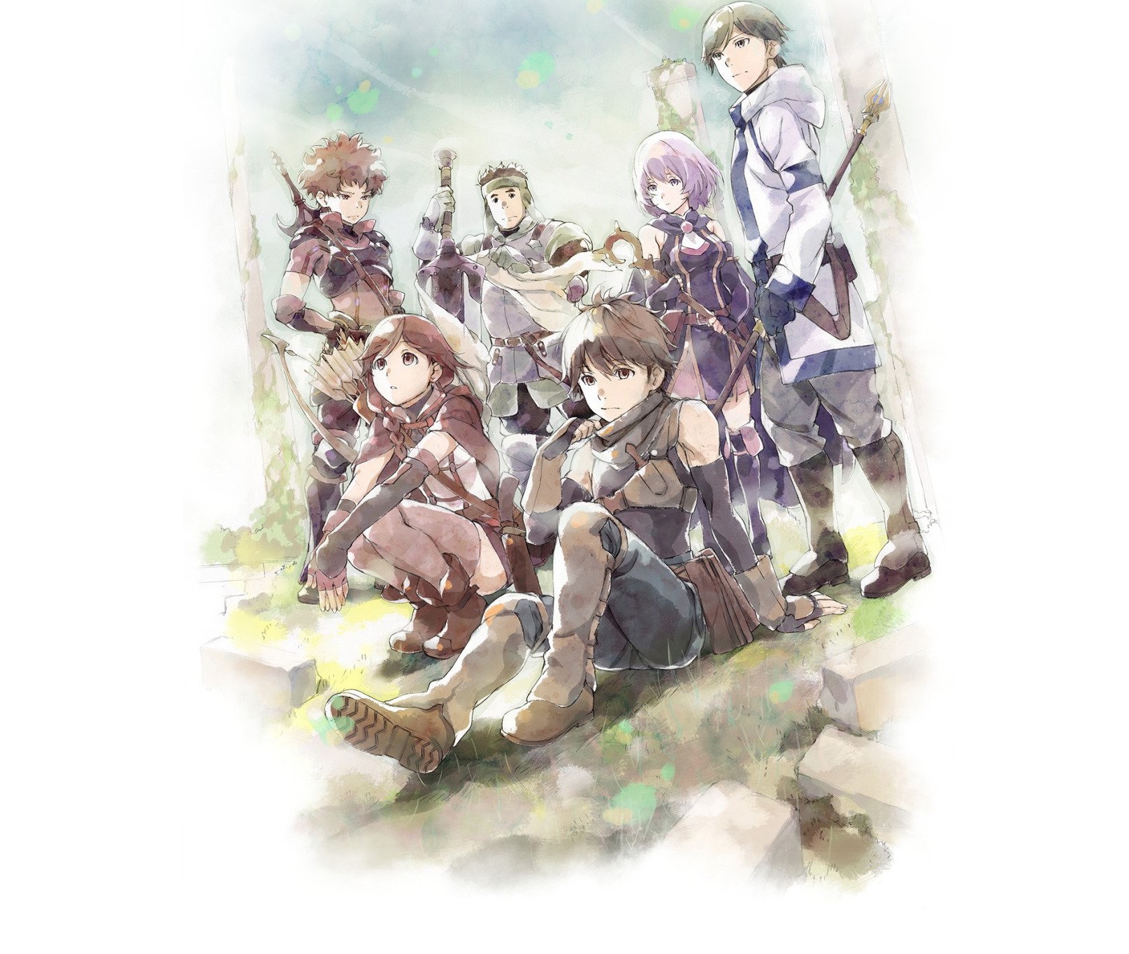 Group of adventurers from Grimgar of Fantasy and Ash HD Wallpaper