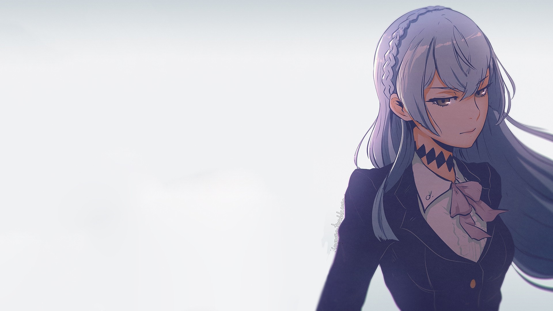 Kiznaiver anime girl with long blue hair HD Wallpaper