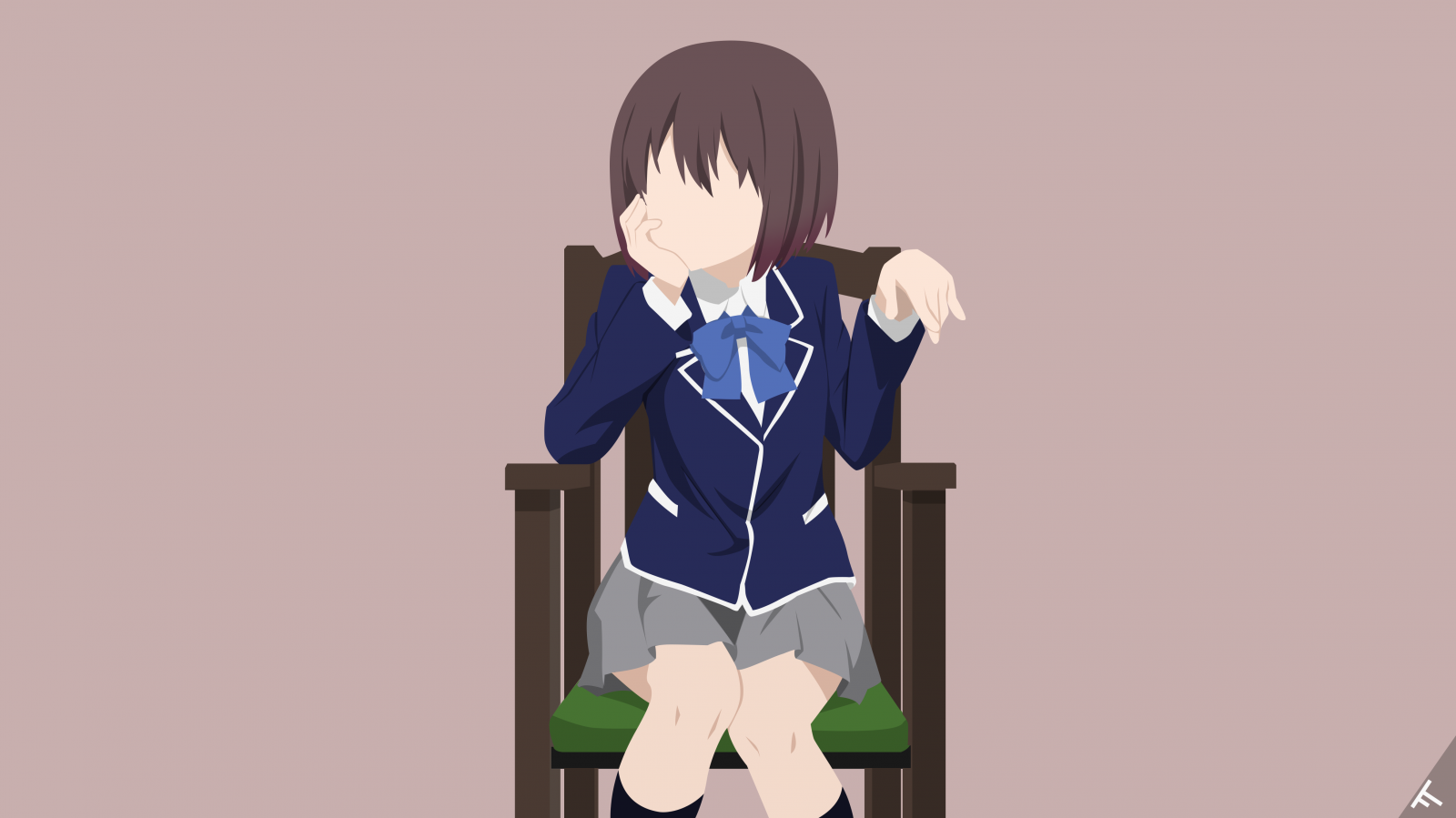 Usami Mizuki from Kono Bijutsubu ni wa Mondai ga Aru sitting on a chair HD Wallpaper