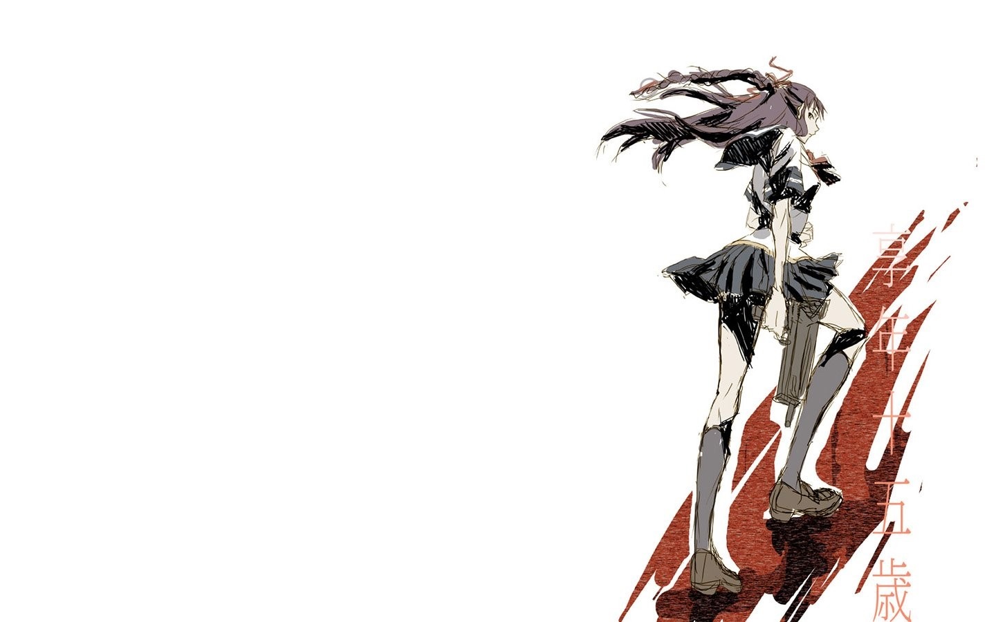 Makina Hoshimura from Shikabane Hime with a gun HD Wallpaper