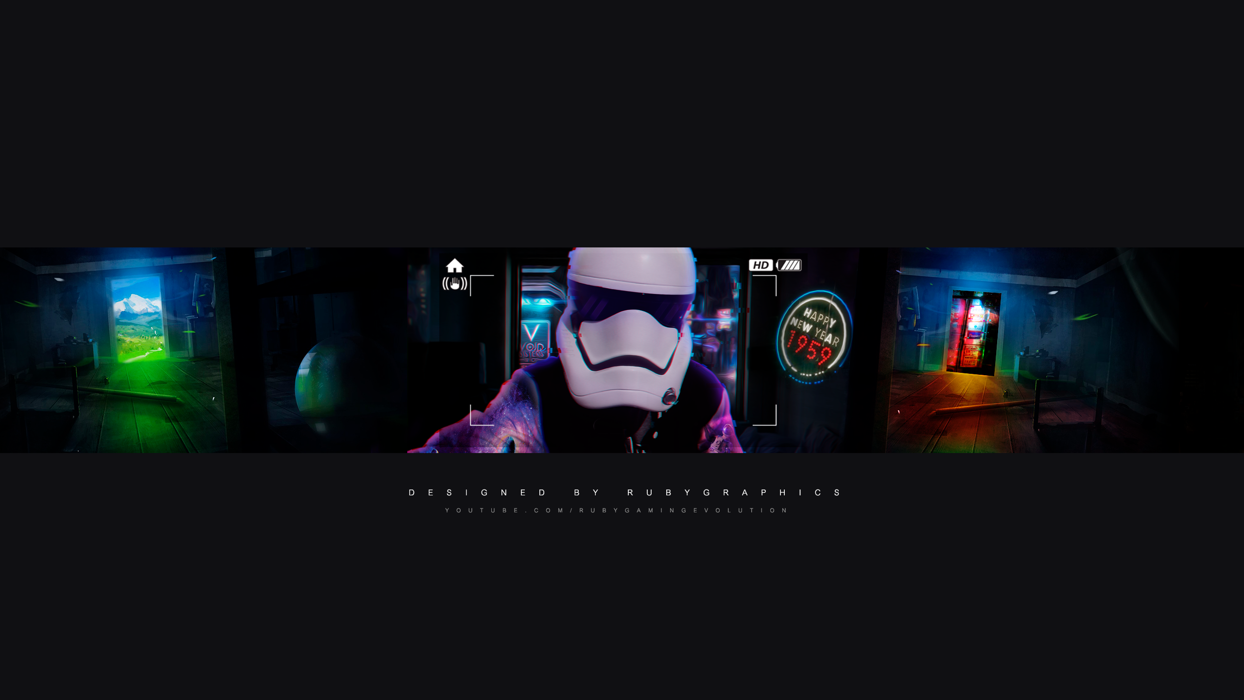 Stormtrooper with New Year 1959 neon sign HD Wallpaper