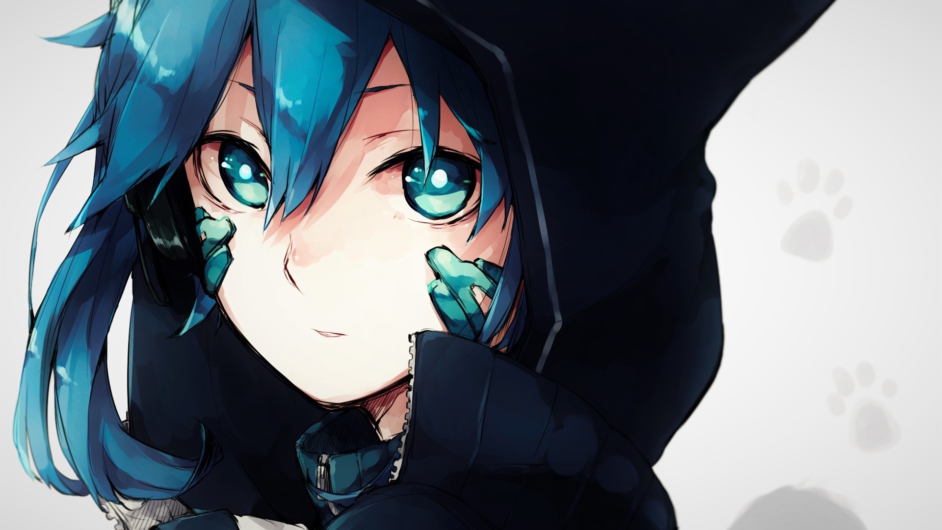 Ene from Mekakucity Actors wearing a hoodie HD Wallpaper