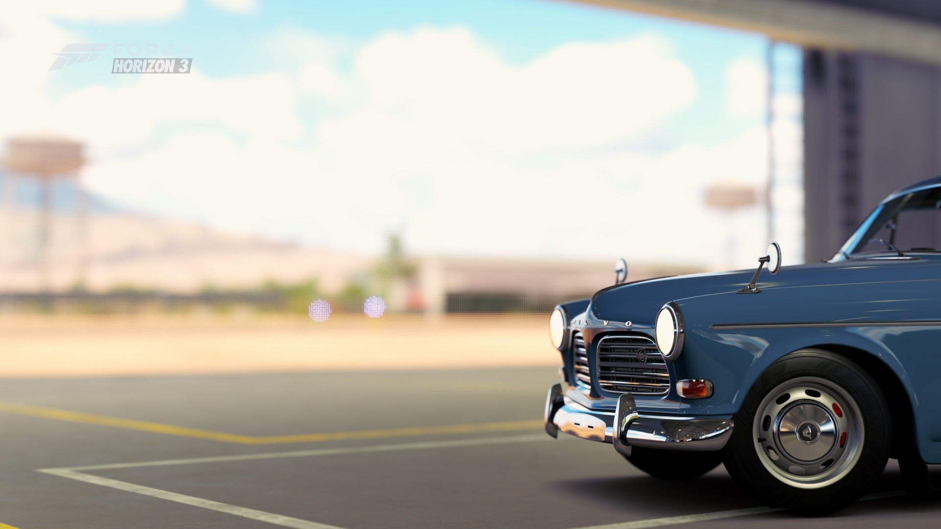 Blue vintage Volvo car in Forza Horizon 3 HD Wallpaper