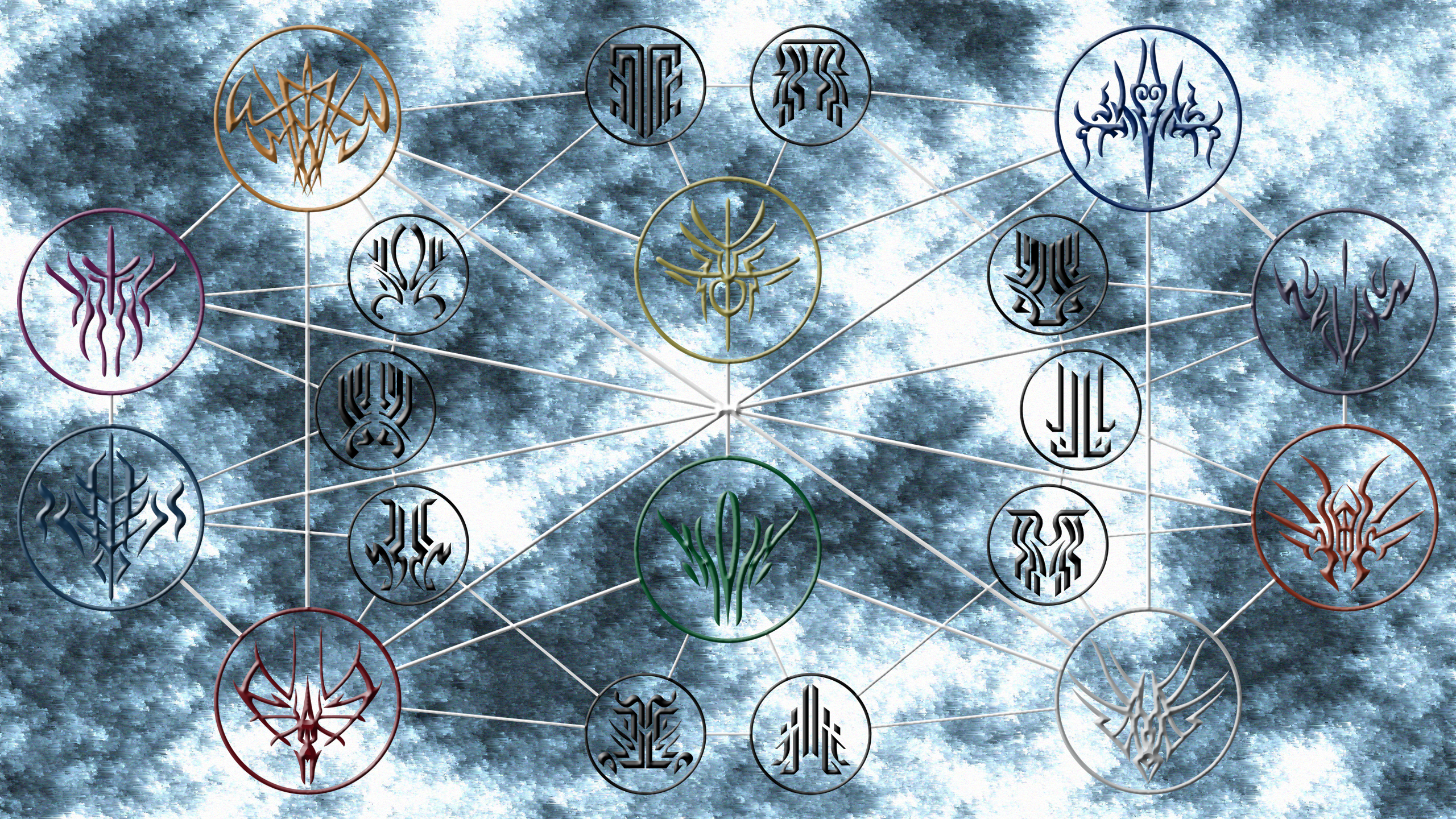 Stormlight Archive symbols connected in a network HD Wallpaper