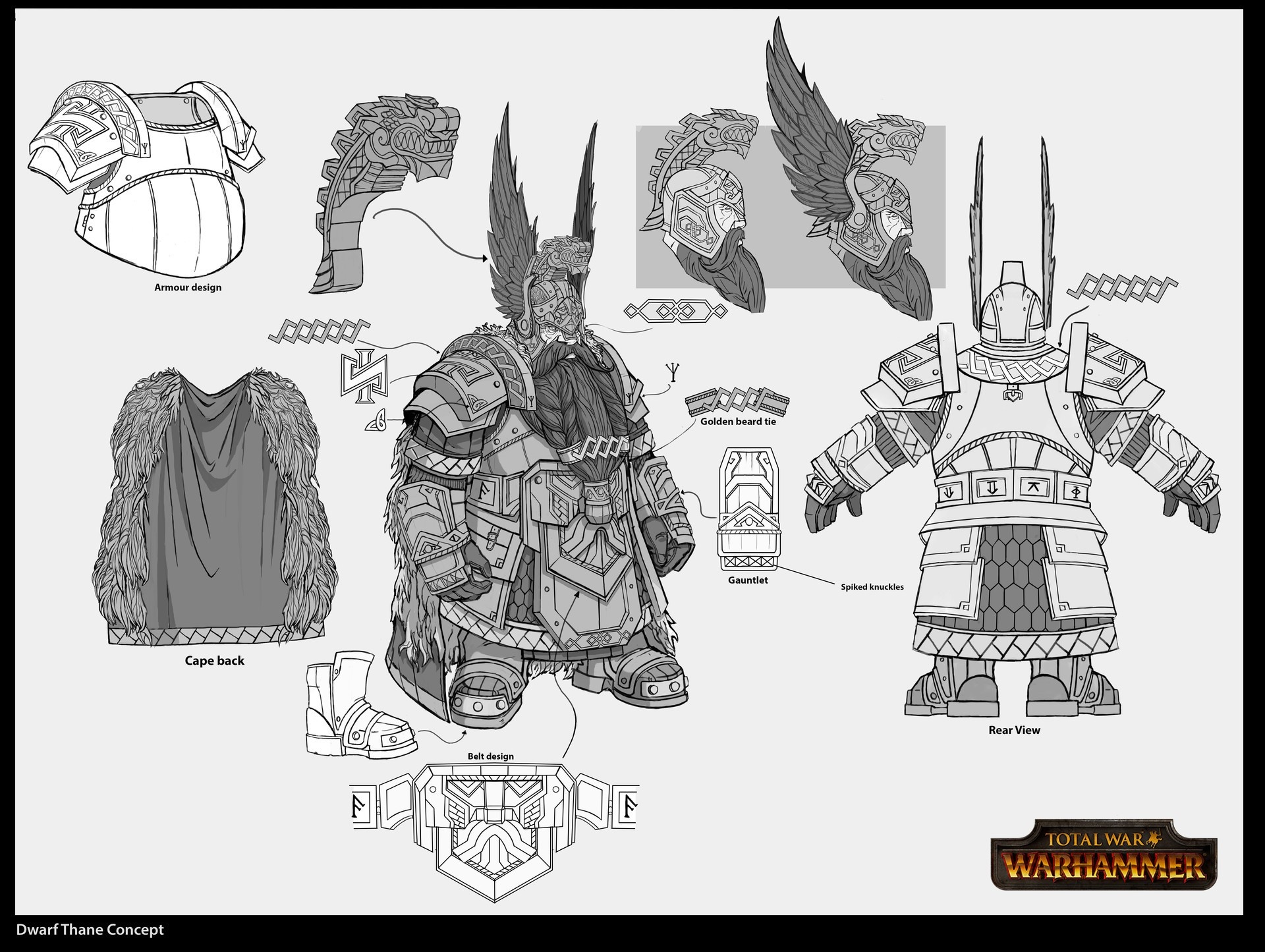 Dwarf Thane Concept Art from Total War: Warhammer HD Wallpaper