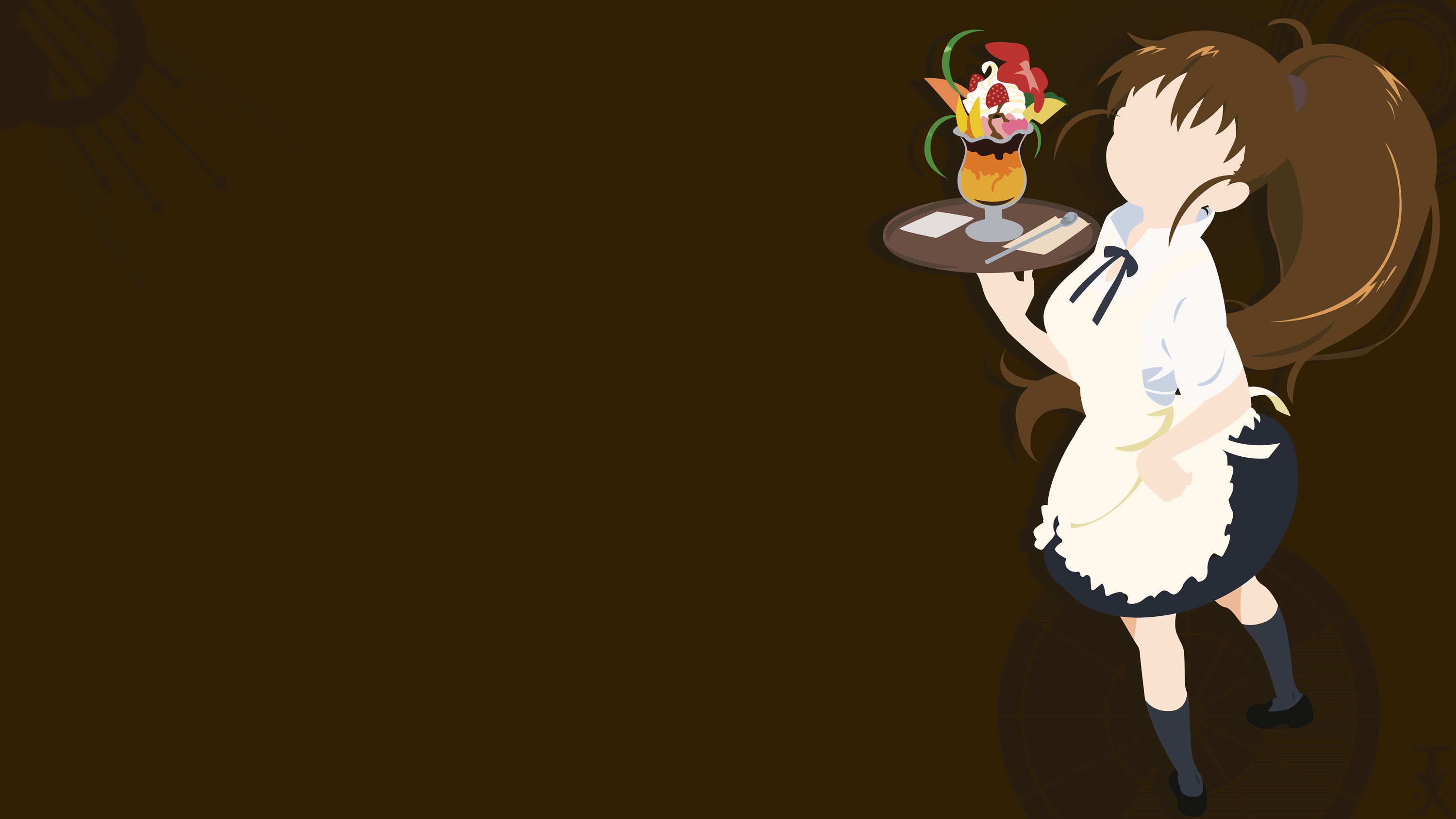 Taneshima Popura from Working!! serving a parfait HD Wallpaper