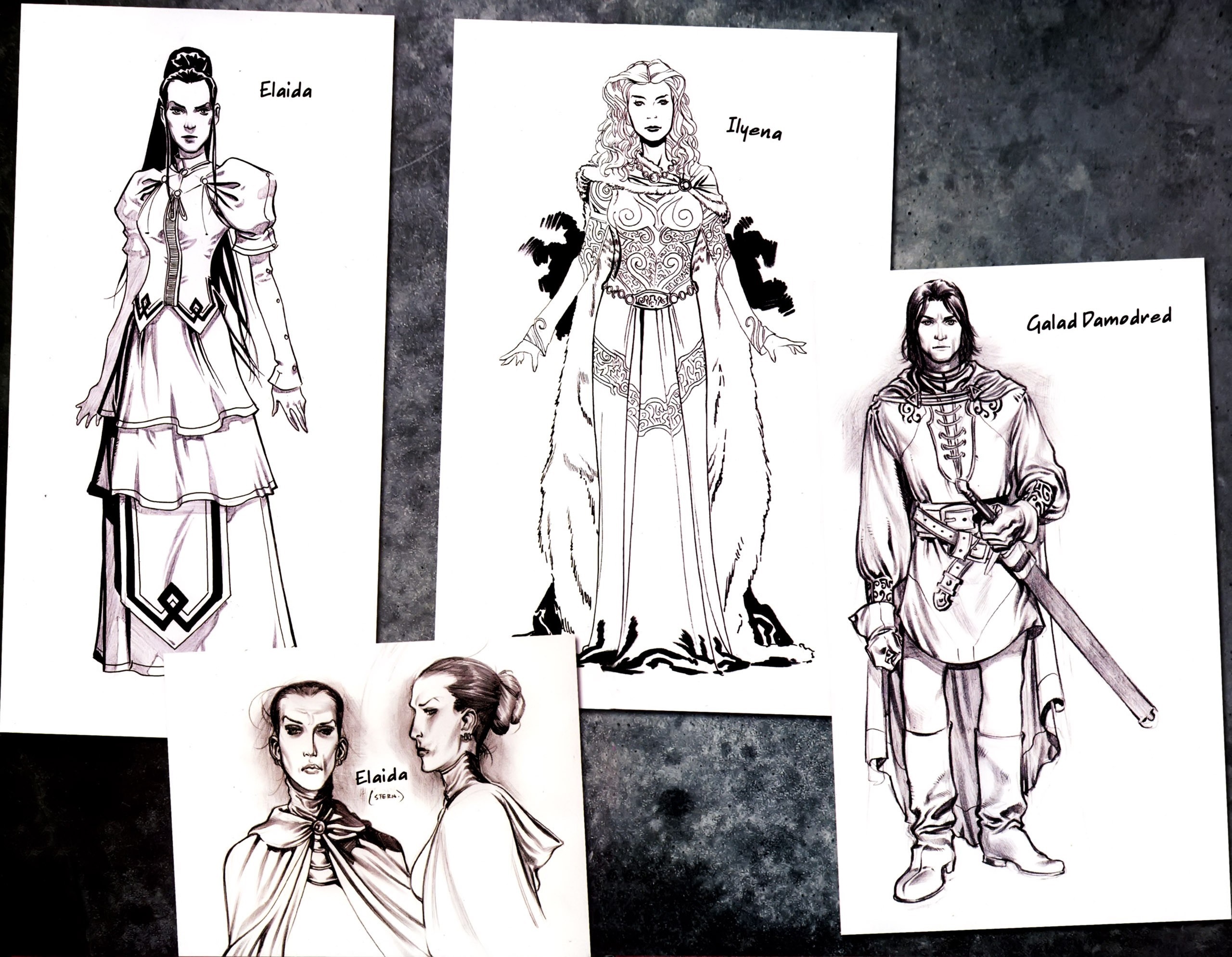 Concept art of characters from The Wheel of Time HD Wallpaper