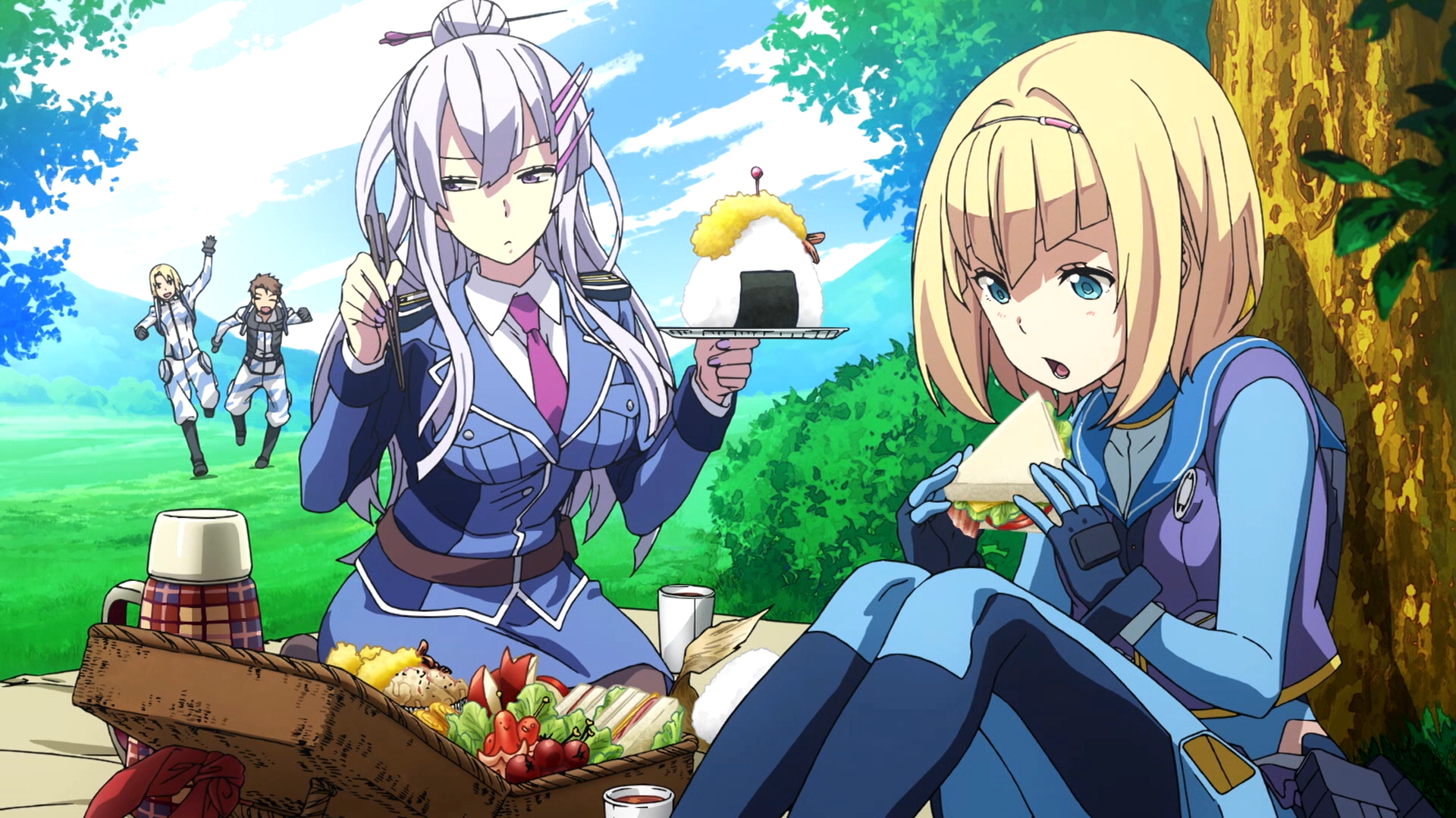 Milinda Brantini and Capistrano Frolaytia from Heavy Object having a picnic HD Wallpaper