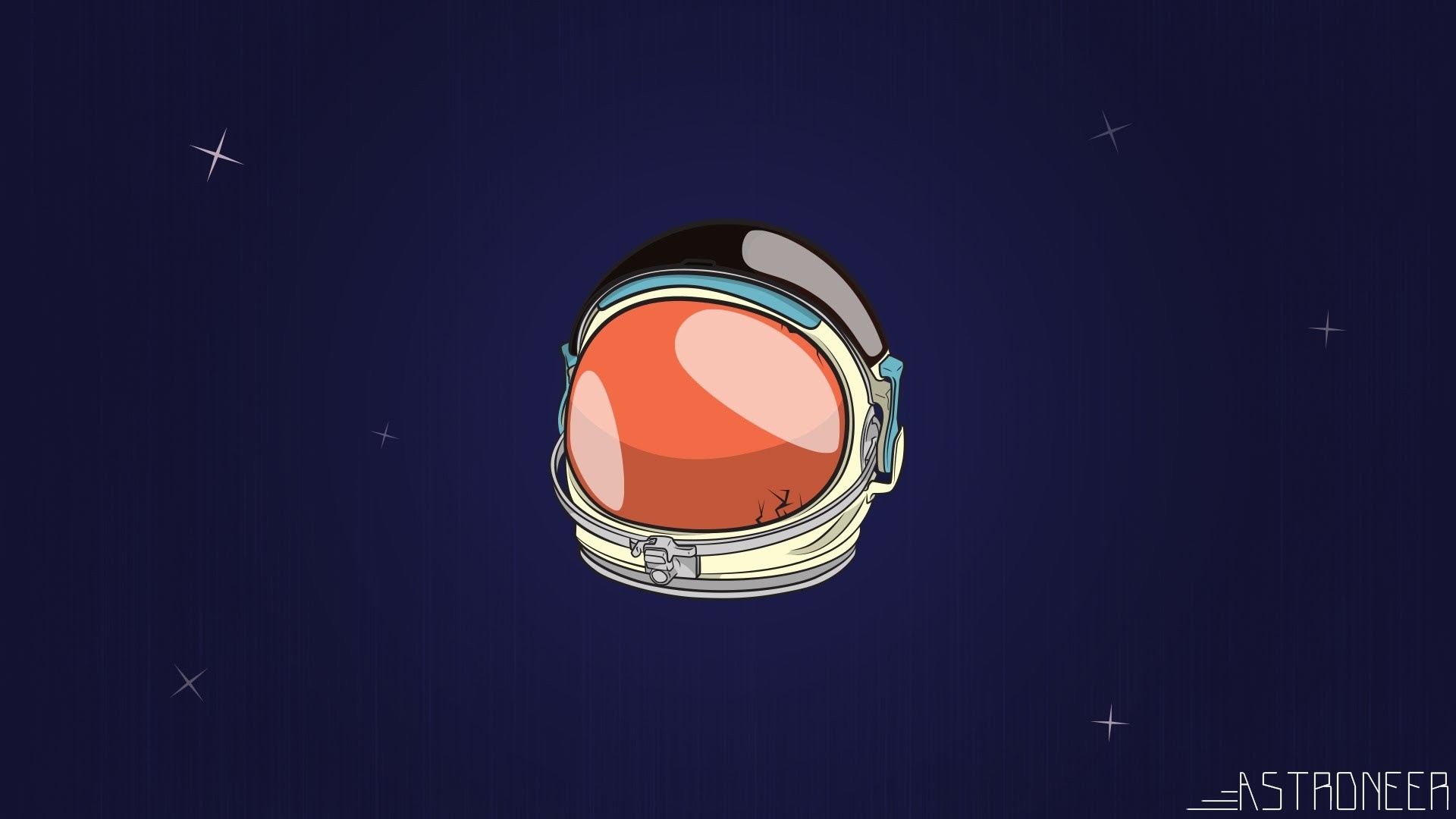 Astroneer helmet in outer space HD Wallpaper