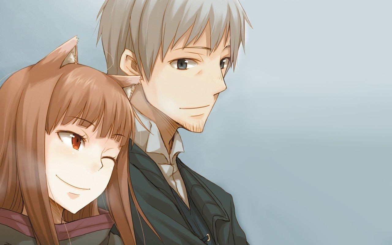 Holo and Lawrence from Spice and Wolf HD Wallpaper