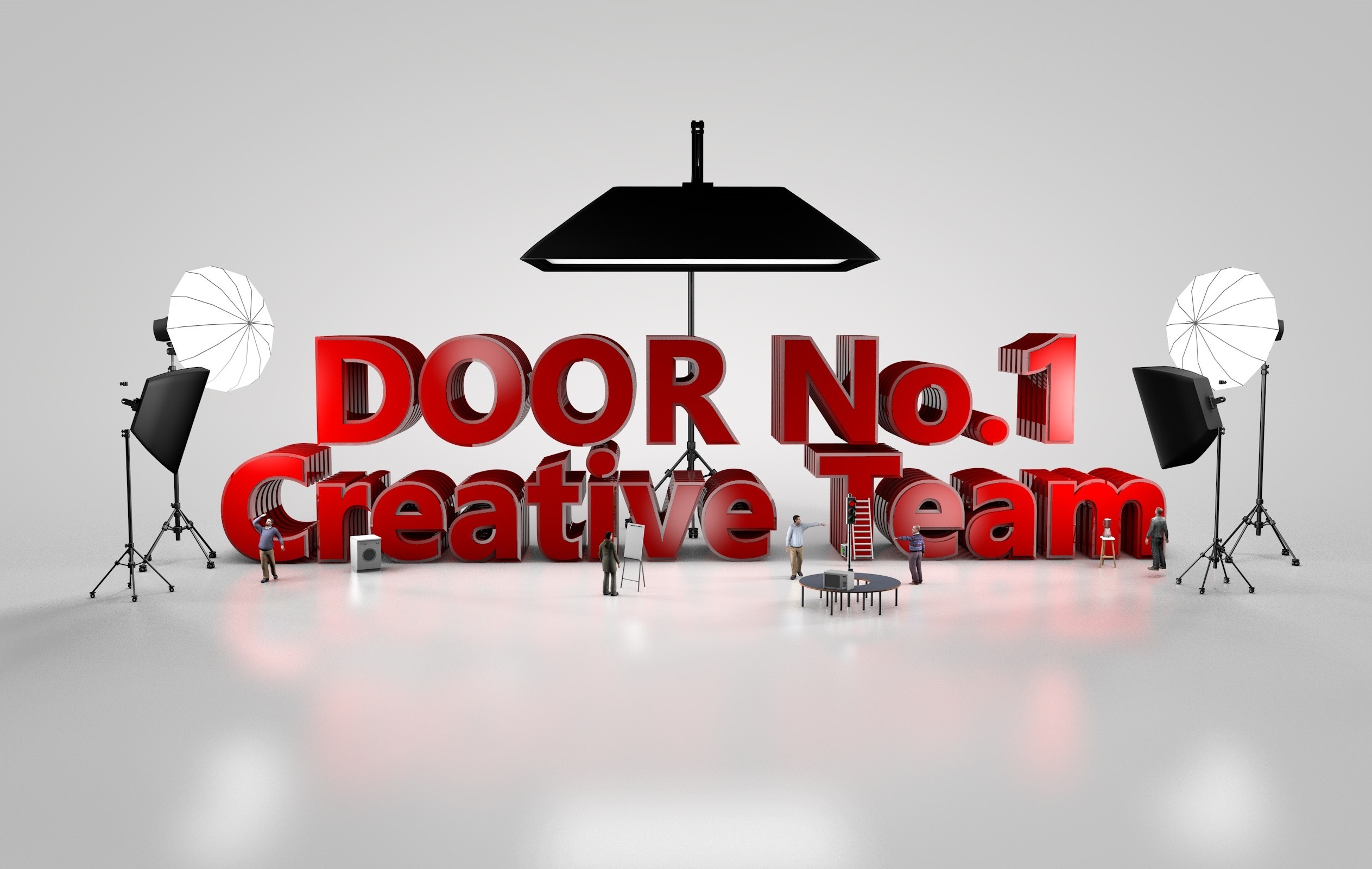 DOOR No.1 Creative Team 3D Logo HD Wallpaper