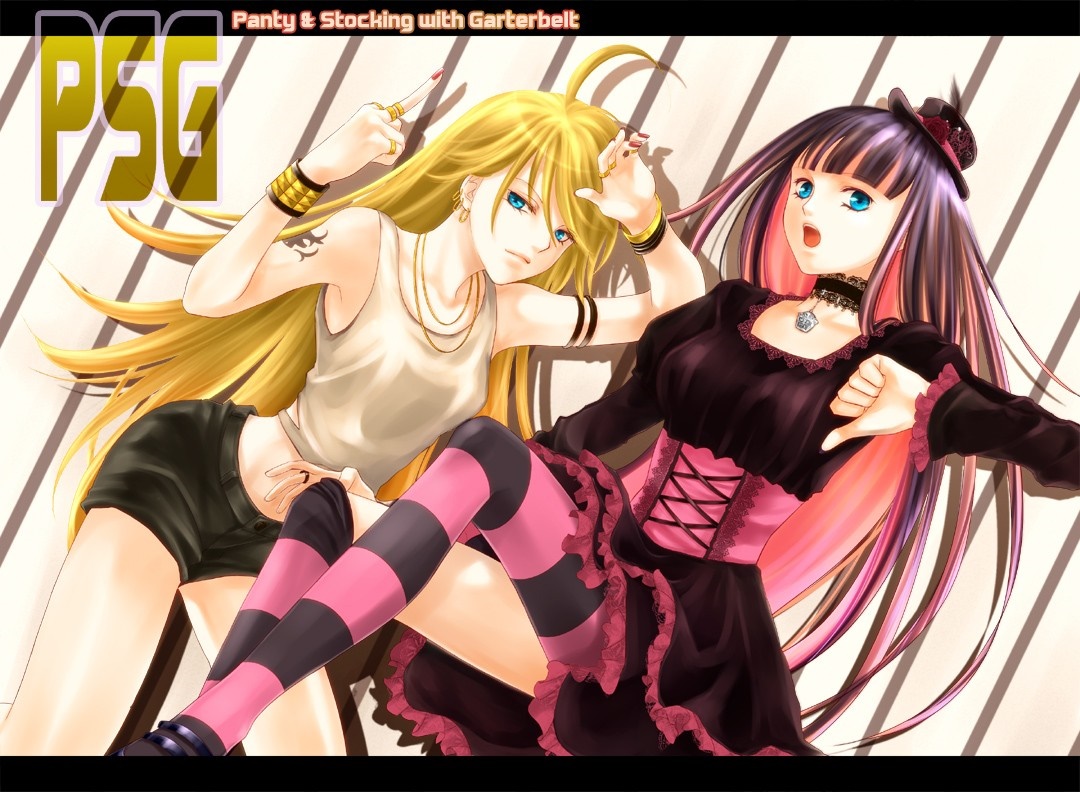 Panty & Stocking with Garterbelt anime characters HD Wallpaper