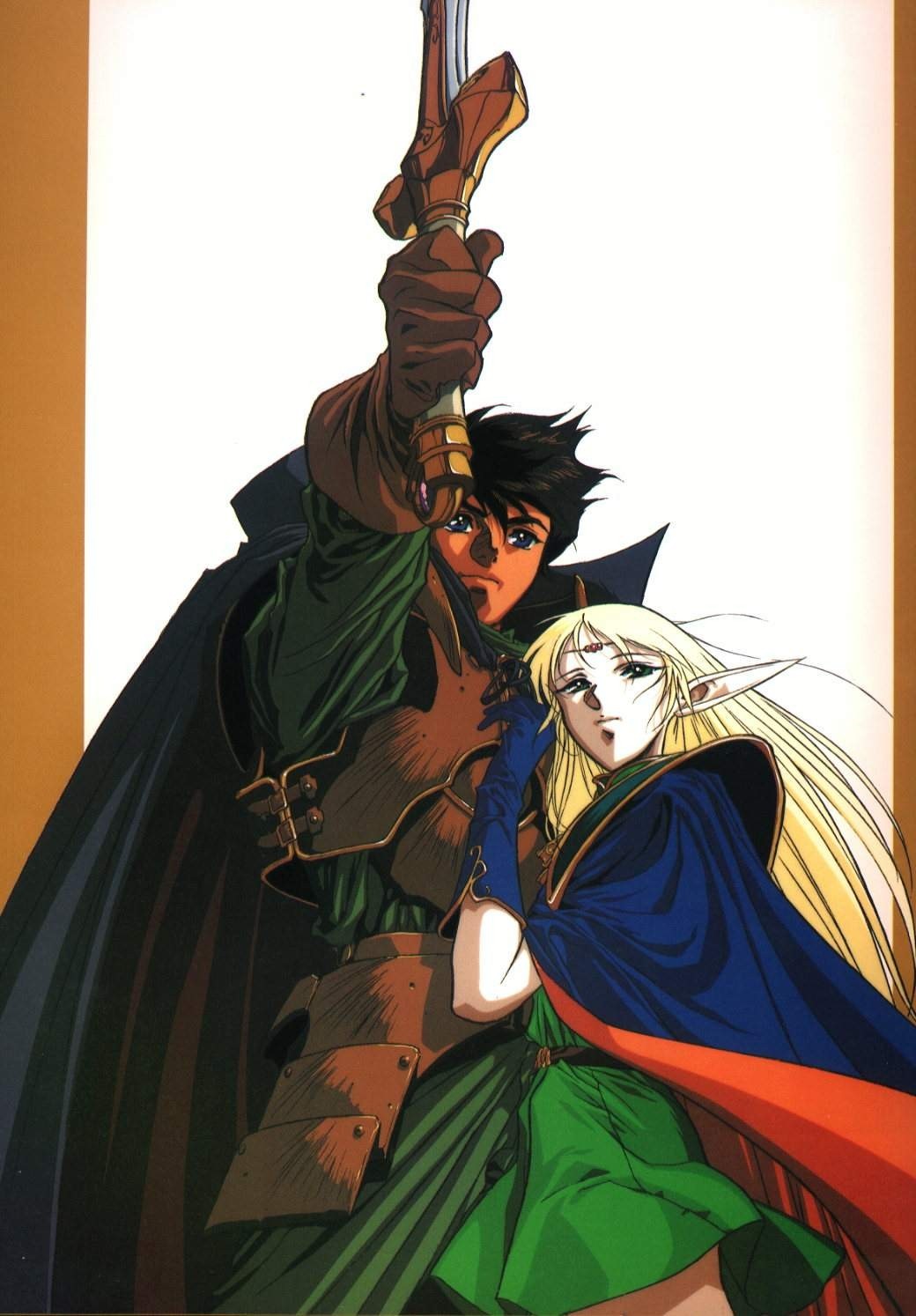 Parn and Deedlit from Record of Lodoss War HD Wallpaper