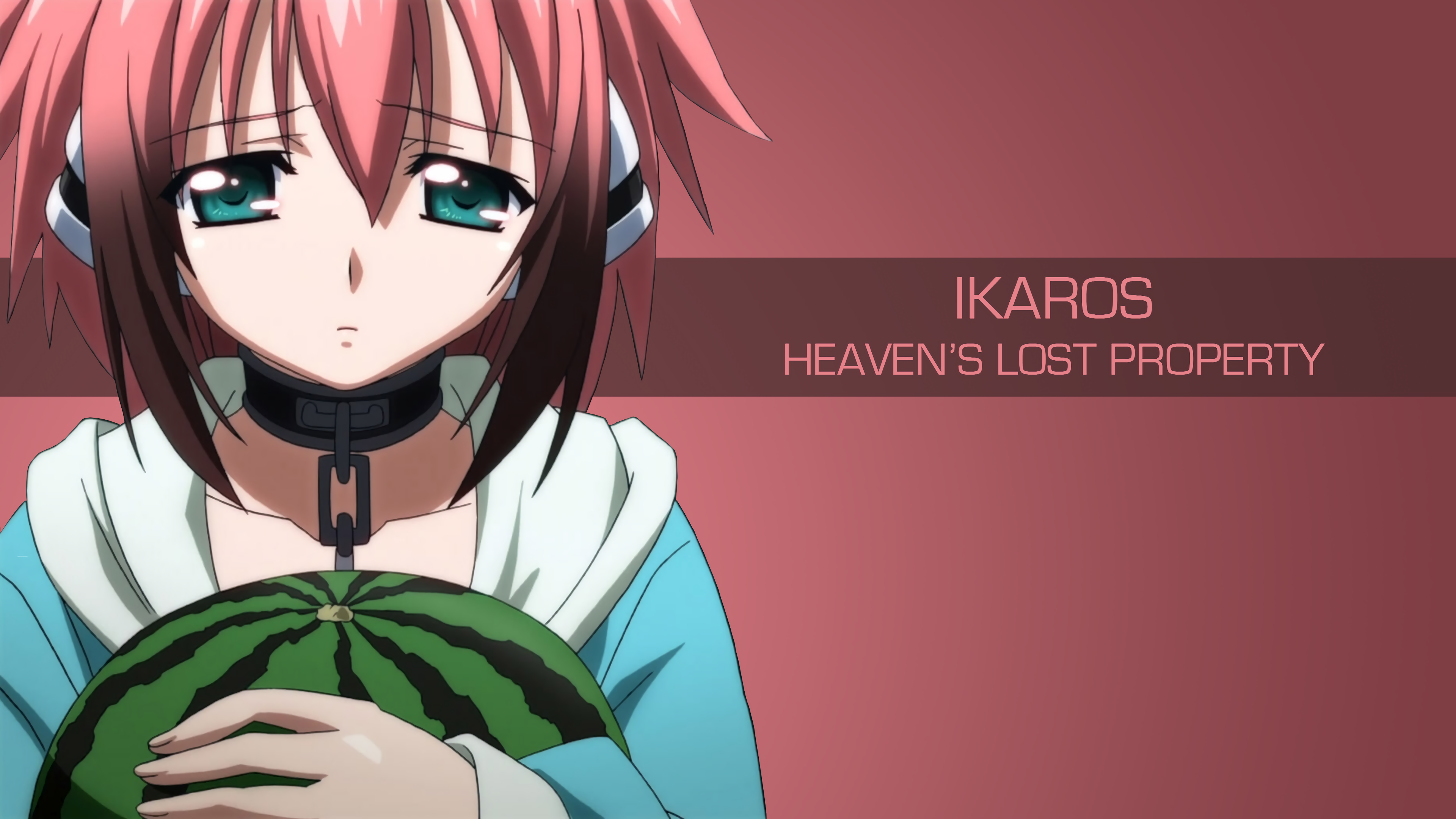 Ikaros from Heaven's Lost Property holding a watermelon HD Wallpaper