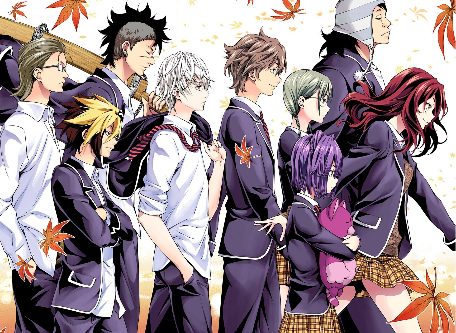 Shokugeki no Souma characters illustration HD Wallpaper