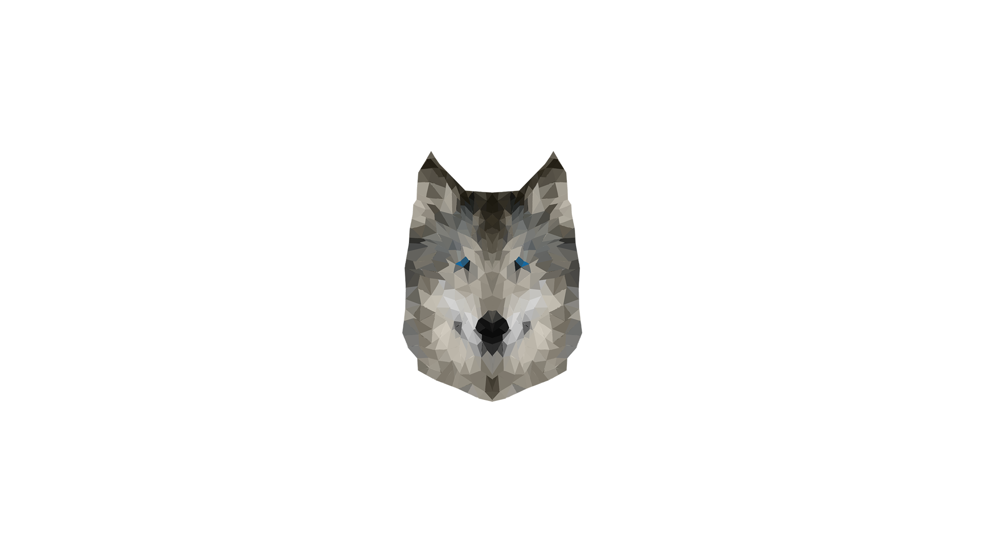 Low poly wolf head illustration HD Wallpaper