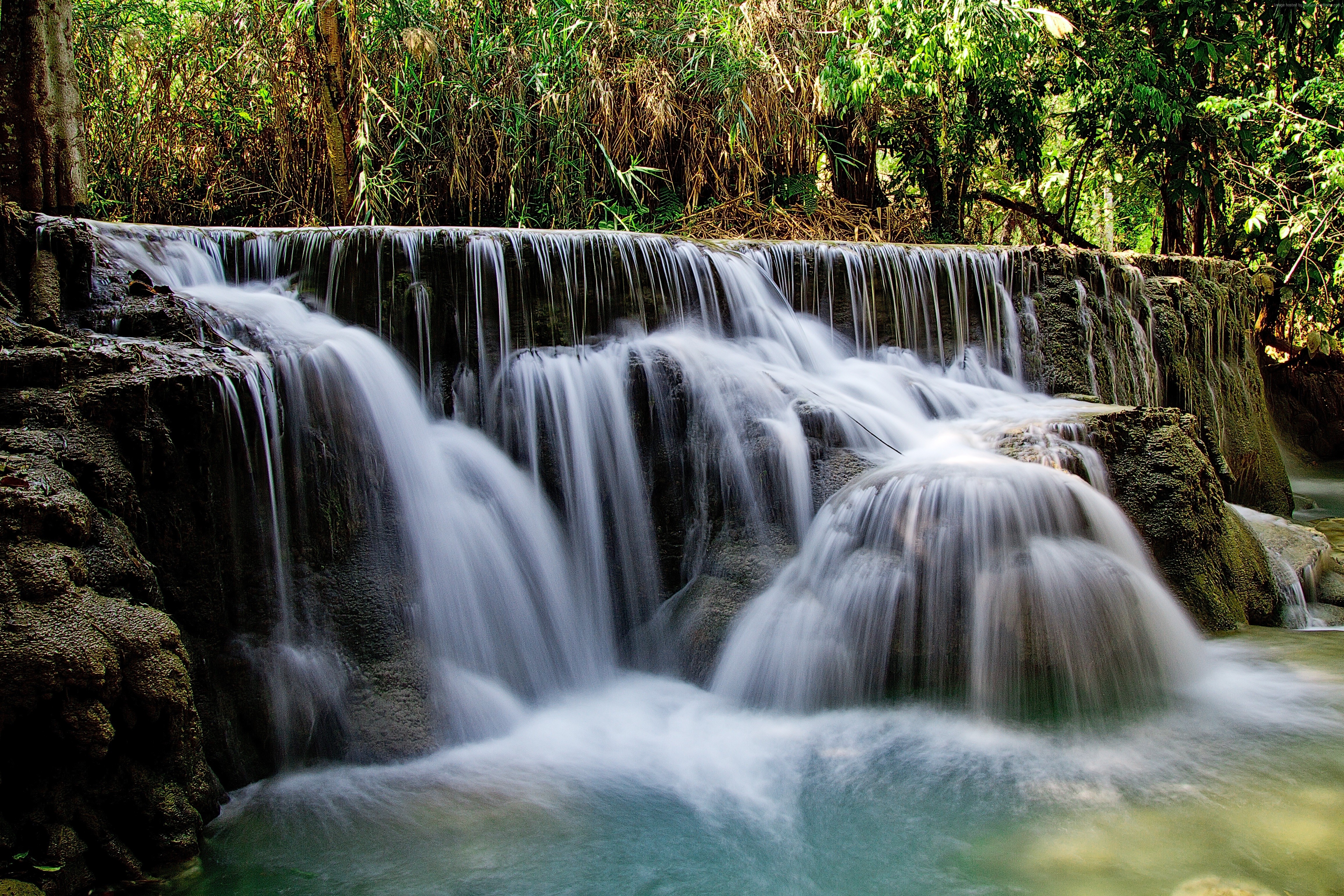 Kuang Si Falls in Laos HD Wallpaper