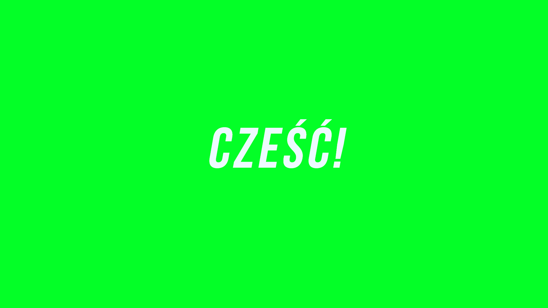 The word CZĘŚĆ! in white on a green background HD Wallpaper