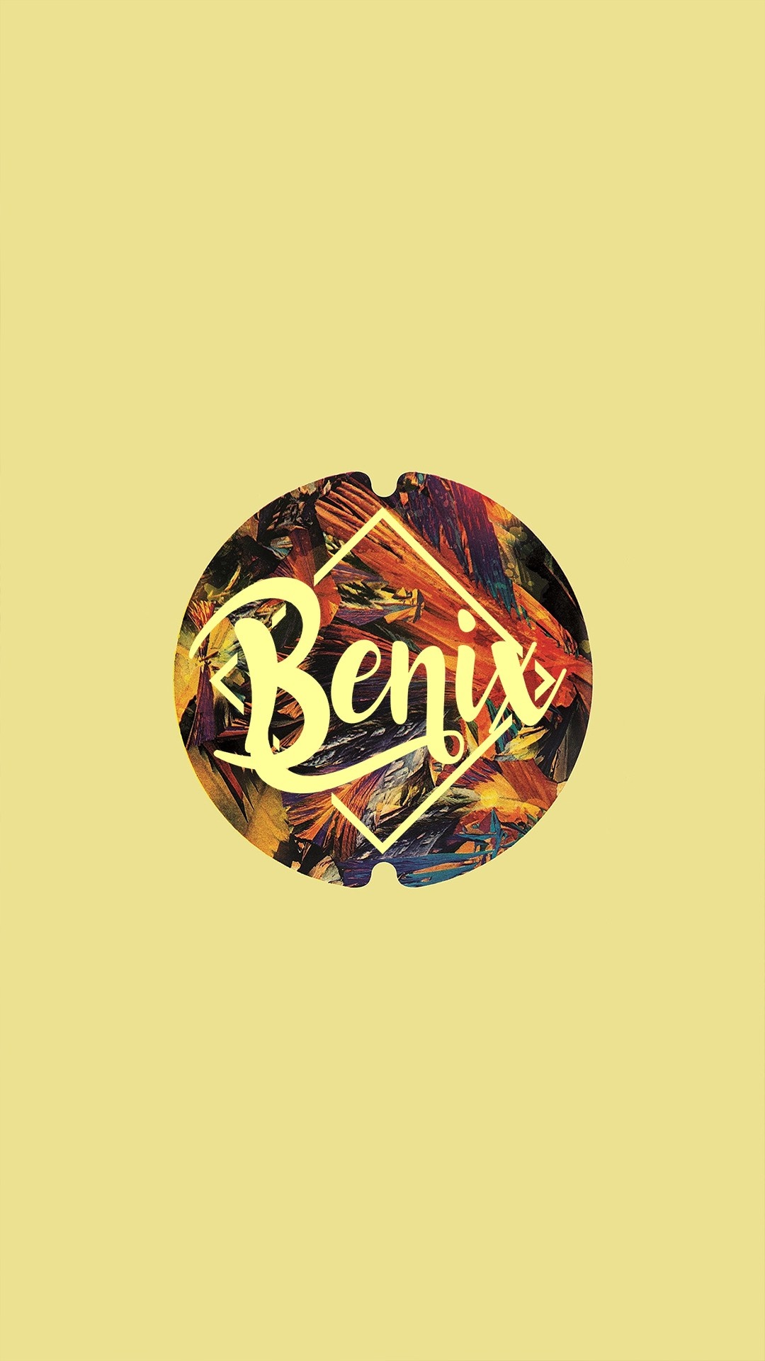 Benix logo on a yellow background HD Wallpaper