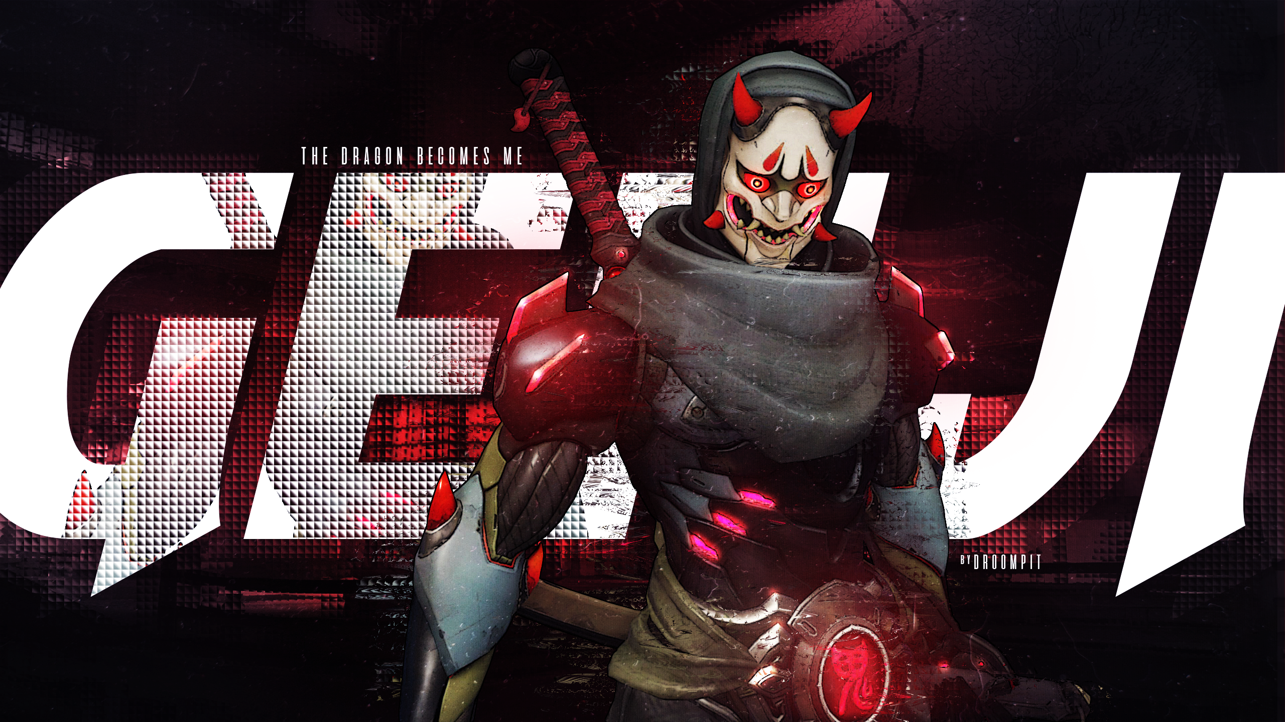 Genji Shimada from Overwatch with Oni mask HD Wallpaper