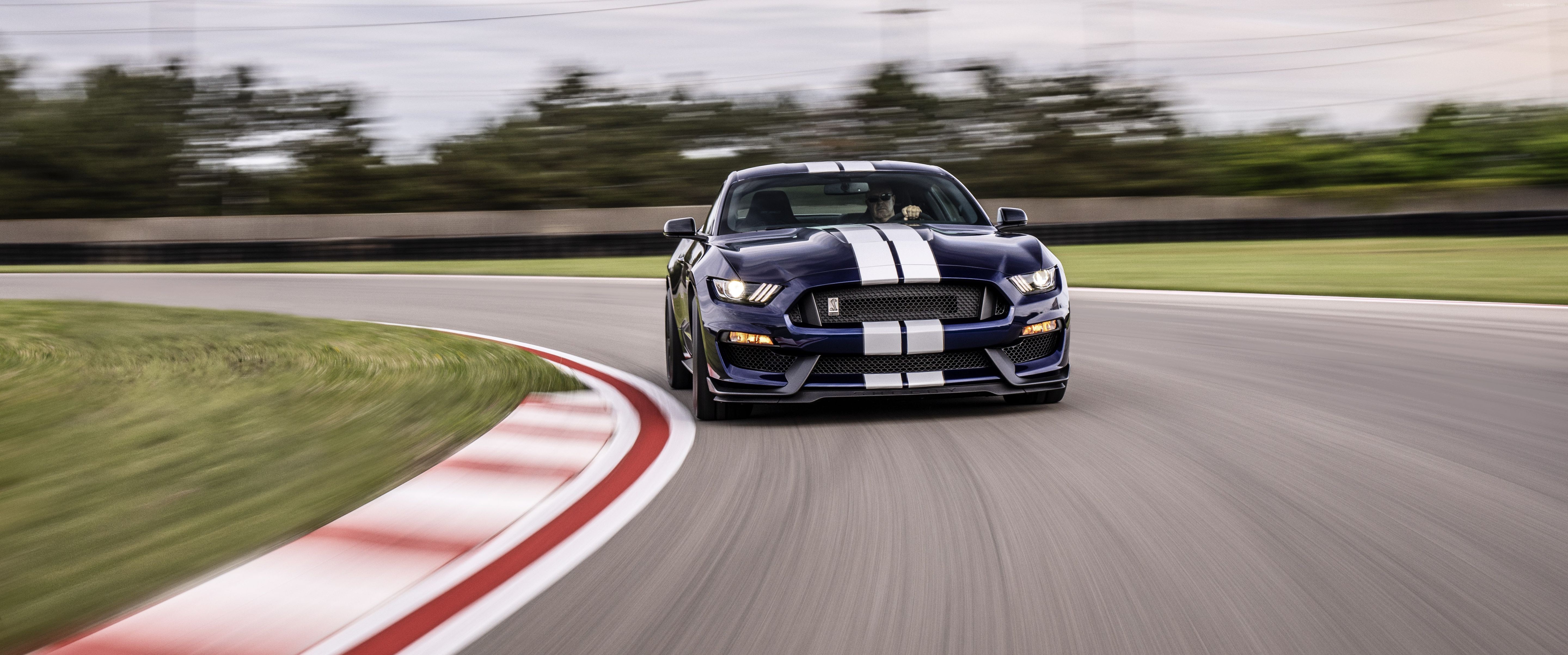 4K 2019 Ford Mustang Shelby GT350 on Race Track HD Wallpaper