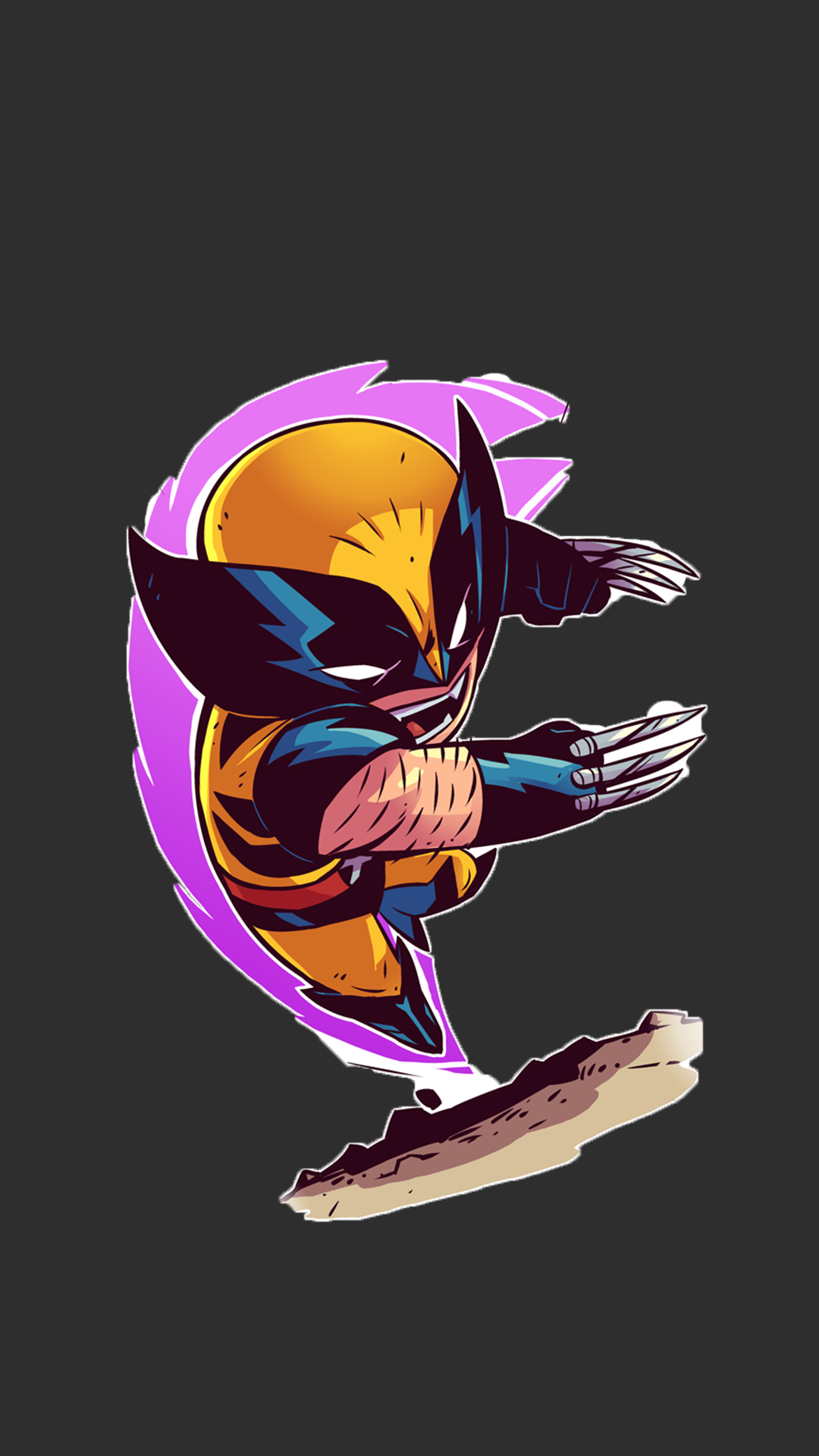 Wolverine from Marvel Comics in cartoon style HD Wallpaper