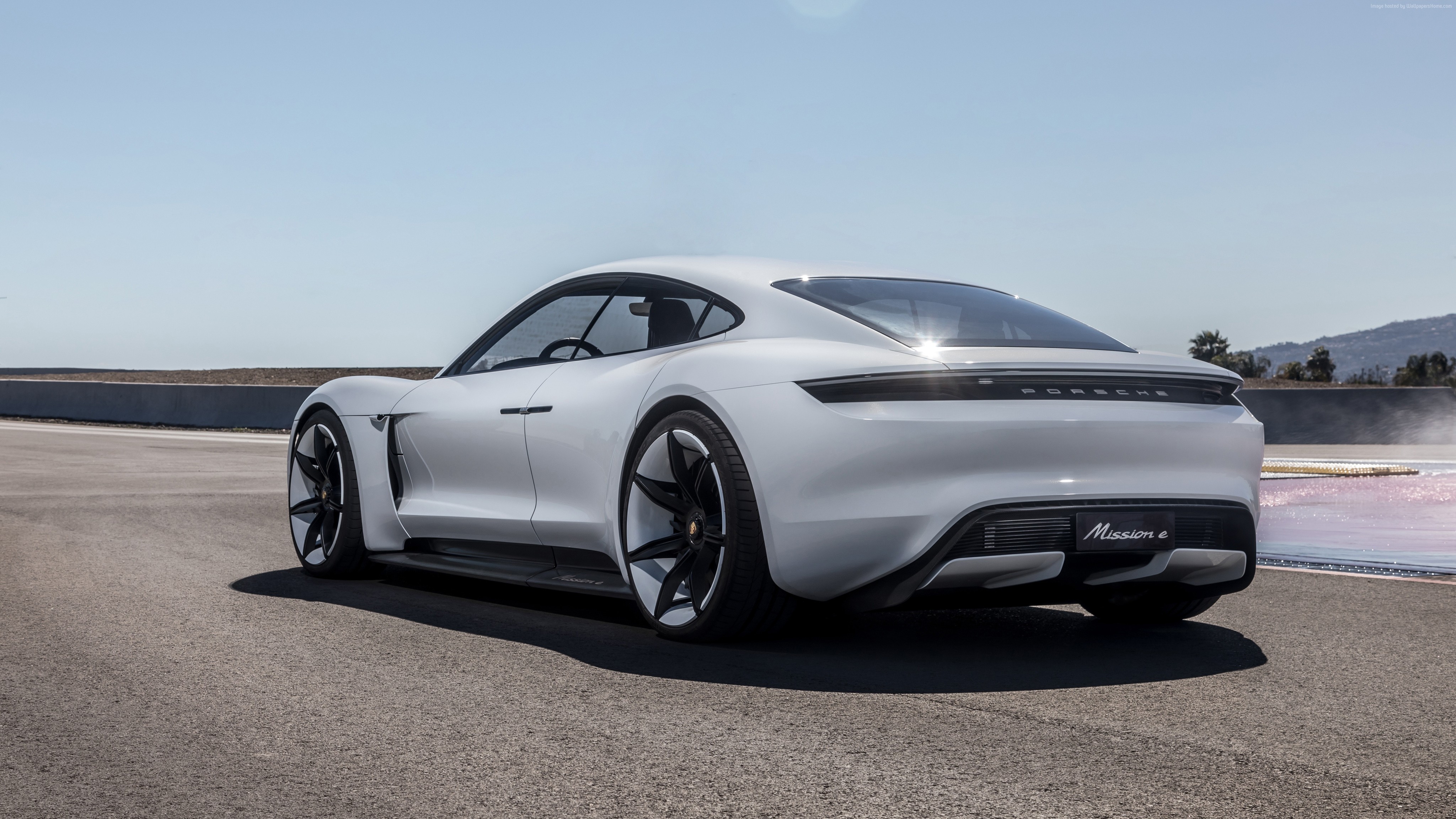 White Porsche Taycan Mission E 4K HD Wallpaper