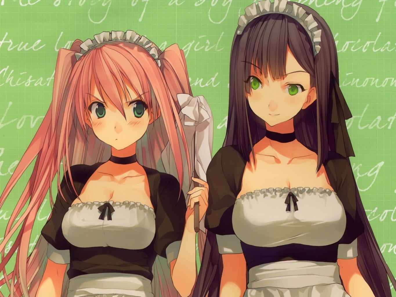Sumiyoshi Chisato and Shinonome Satsuki from Koi to Senkyo to Chocolate HD Wallpaper