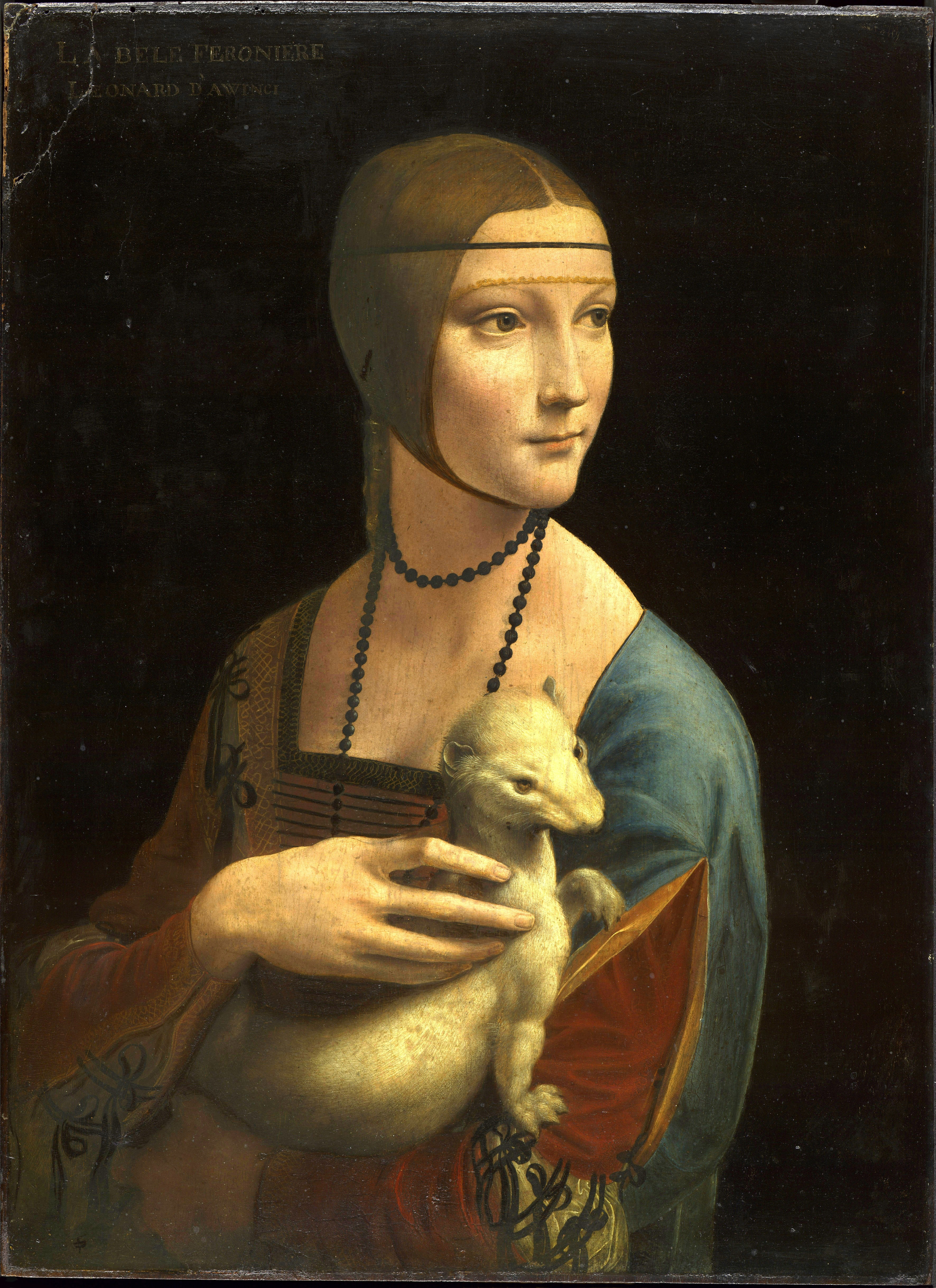 La Belle Ferronnière by Leonardo da Vinci HD Wallpaper