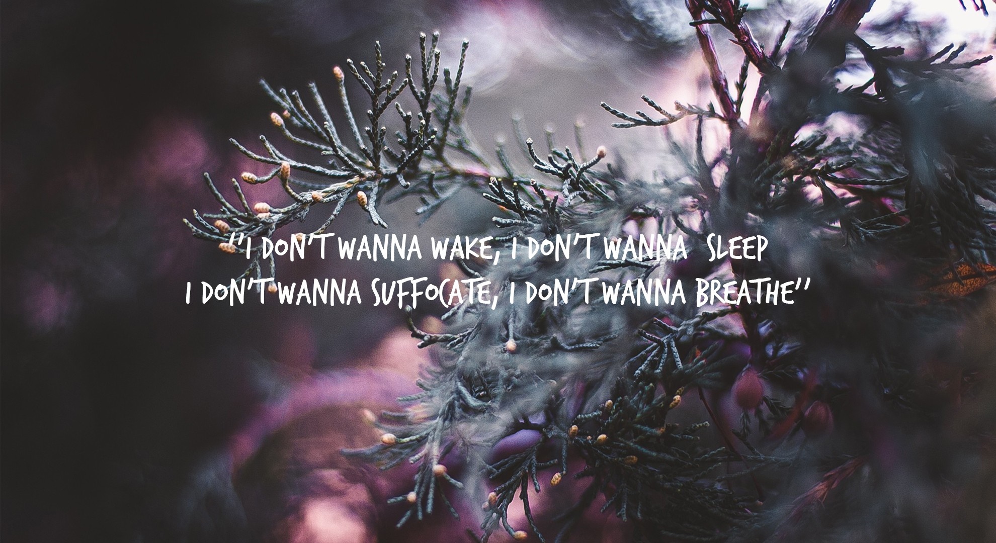 Quote about not wanting to wake or sleep HD Wallpaper