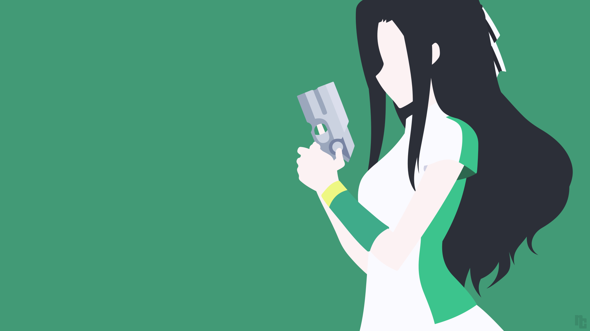 Saegusa Mayumi from Mahouka Koukou no Rettousei holding a gun HD Wallpaper