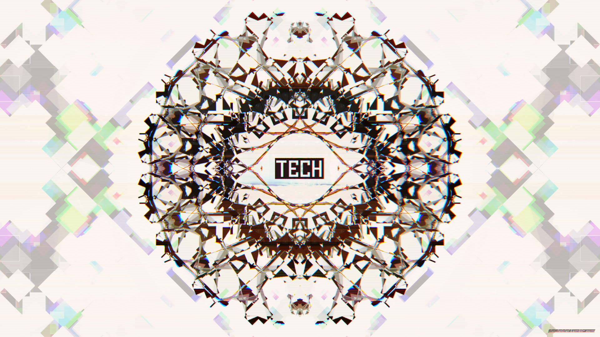 Abstract Tech Fractal Pattern HD Wallpaper