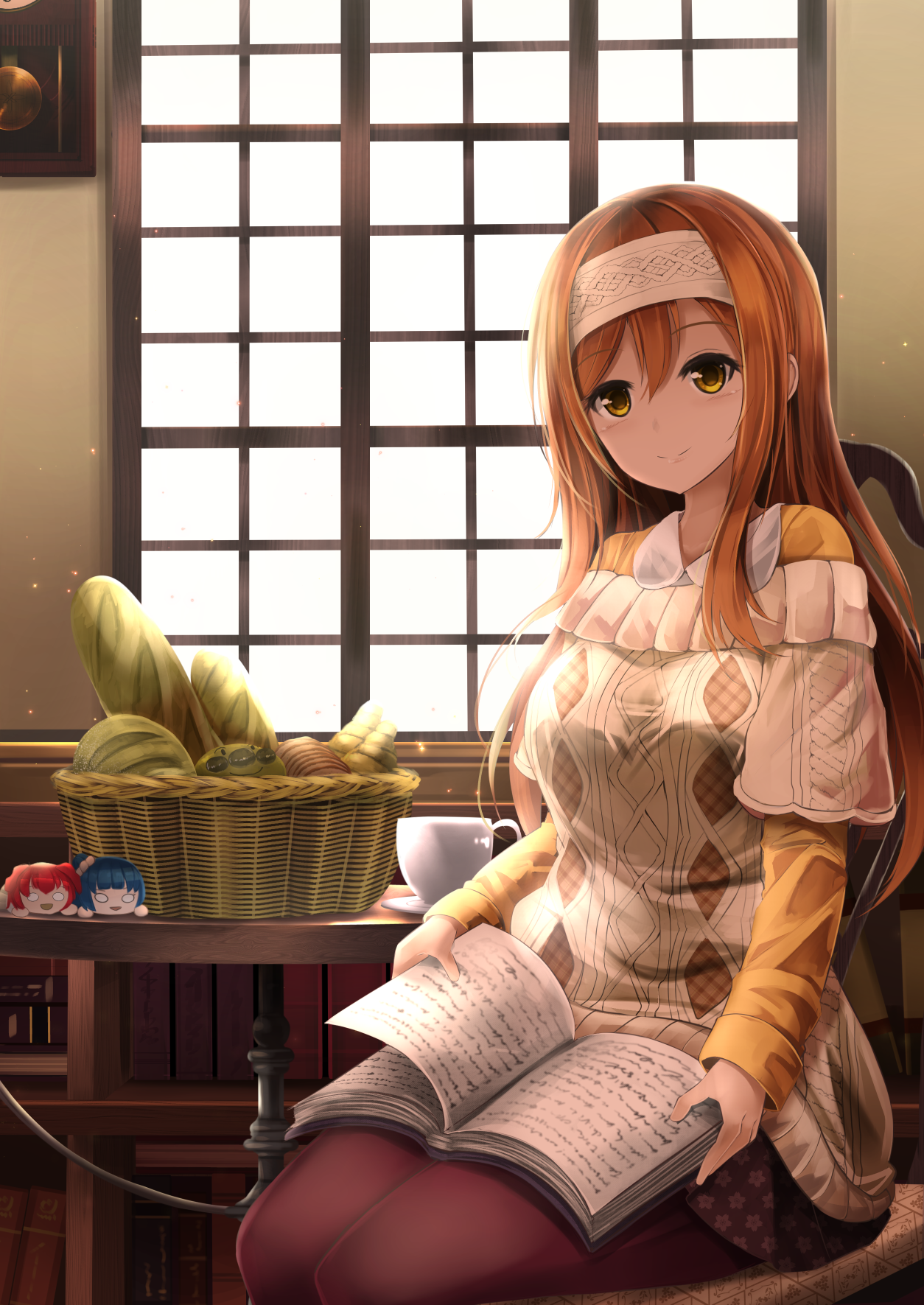 Kunikida Hanamaru from Love Live! Sunshine!! reading a book HD Wallpaper