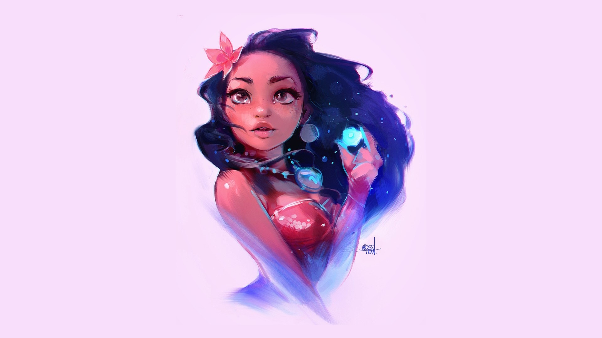 Moana from Disney digital art HD Wallpaper