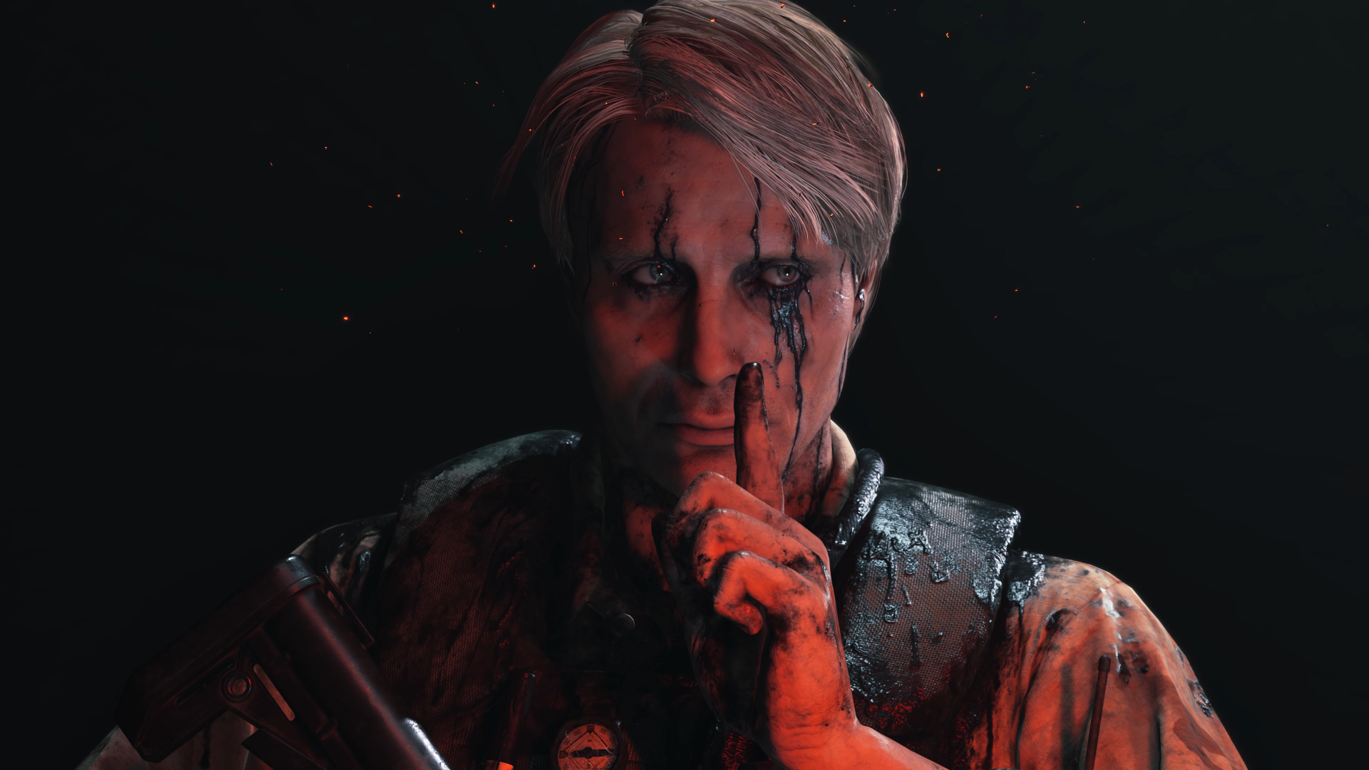 Clifford Unger from Death Stranding with blood HD Wallpaper
