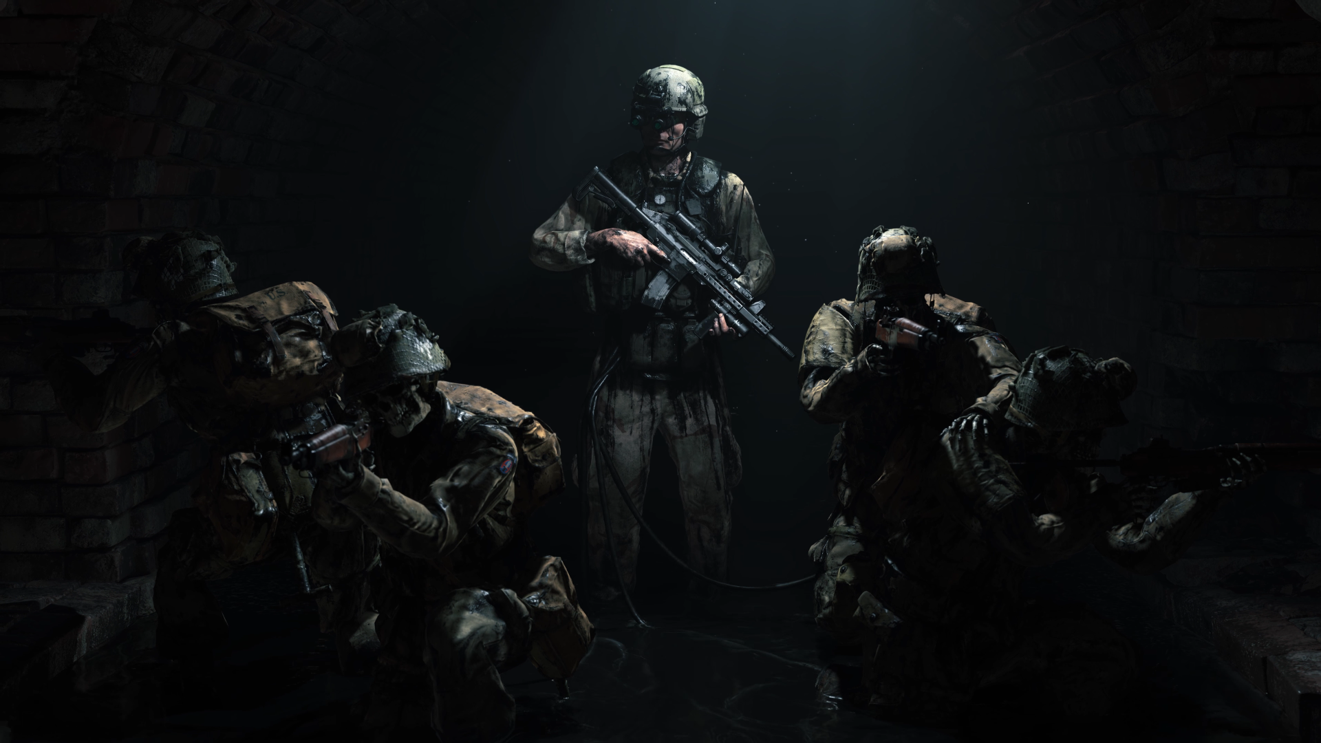 Soldiers in a dark tunnel, Death Stranding HD Wallpaper