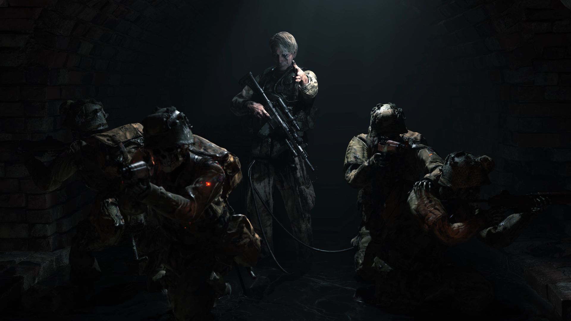 Mads Mikkelsen and soldiers in Death Stranding HD Wallpaper