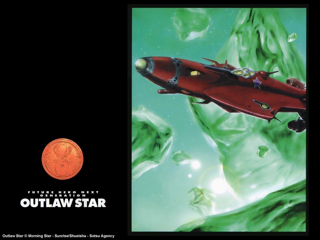 Outlaw Star spaceship in space HD Wallpaper