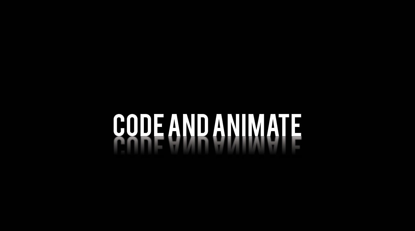 CODE AND ANIMATE text with reflection HD Wallpaper