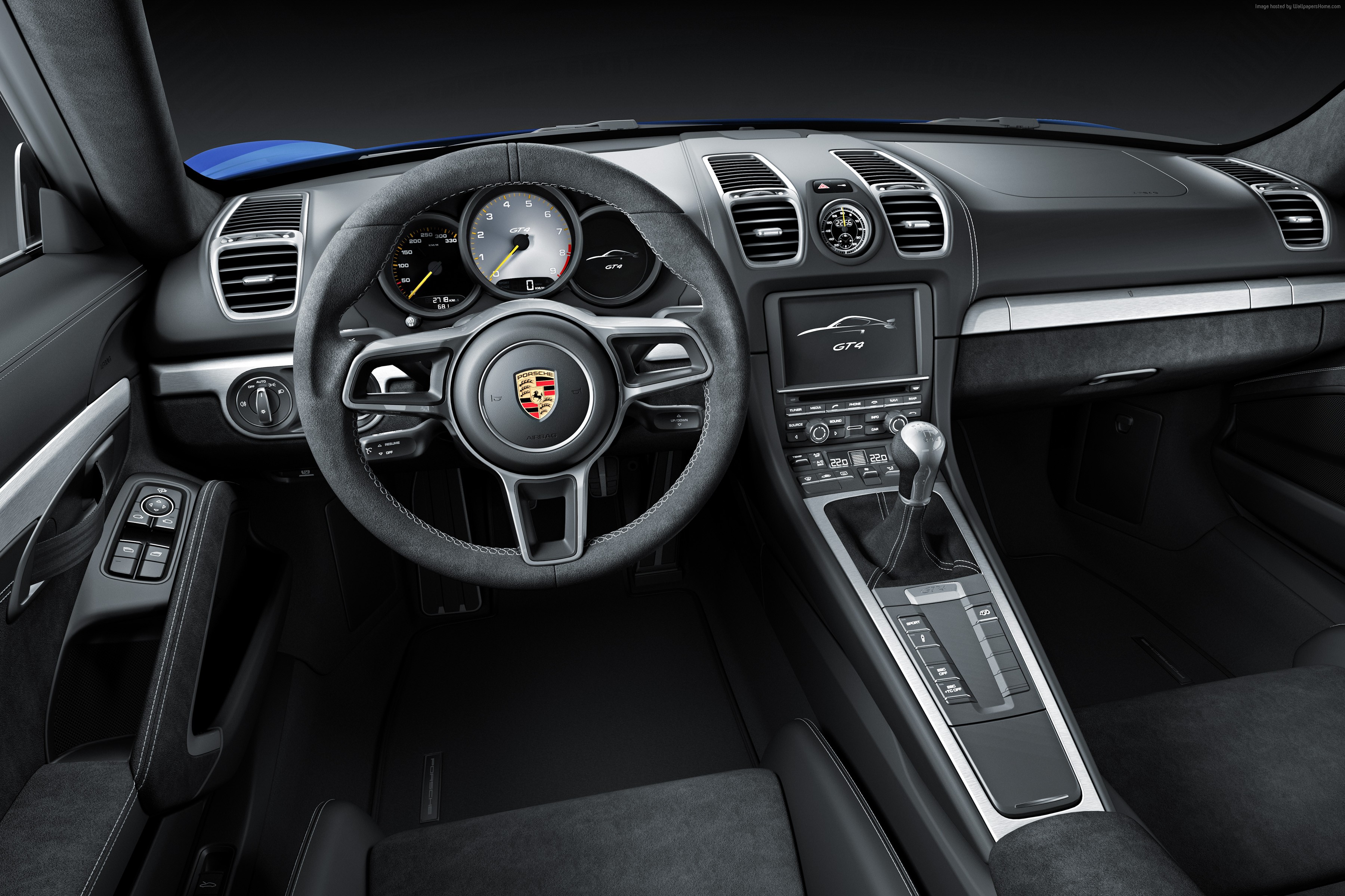 Porsche 718 Boxster GTS interior 4K HD Wallpaper