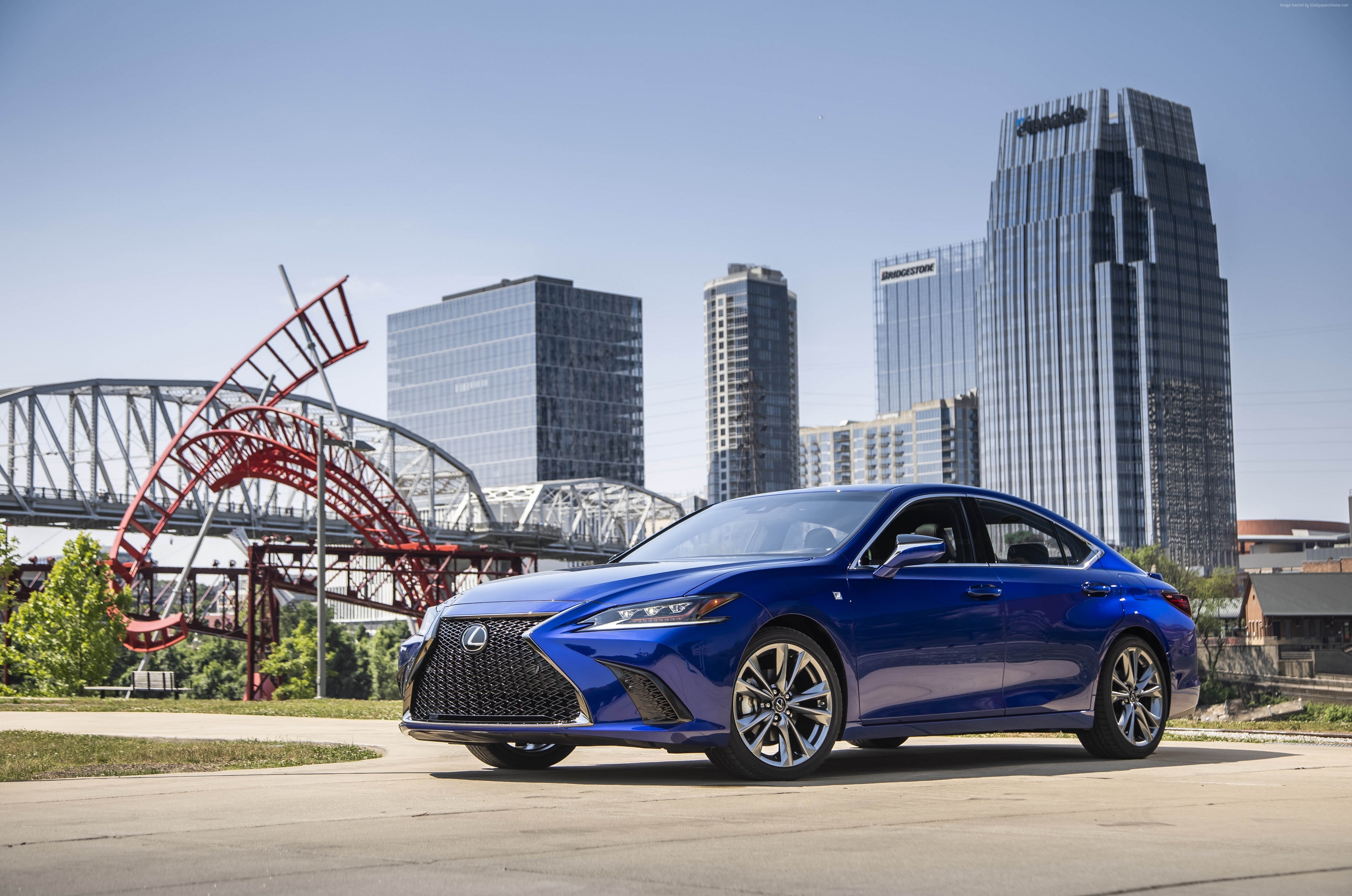 Blue 2019 Lexus ES 350 F-Sport 4K HD Wallpaper