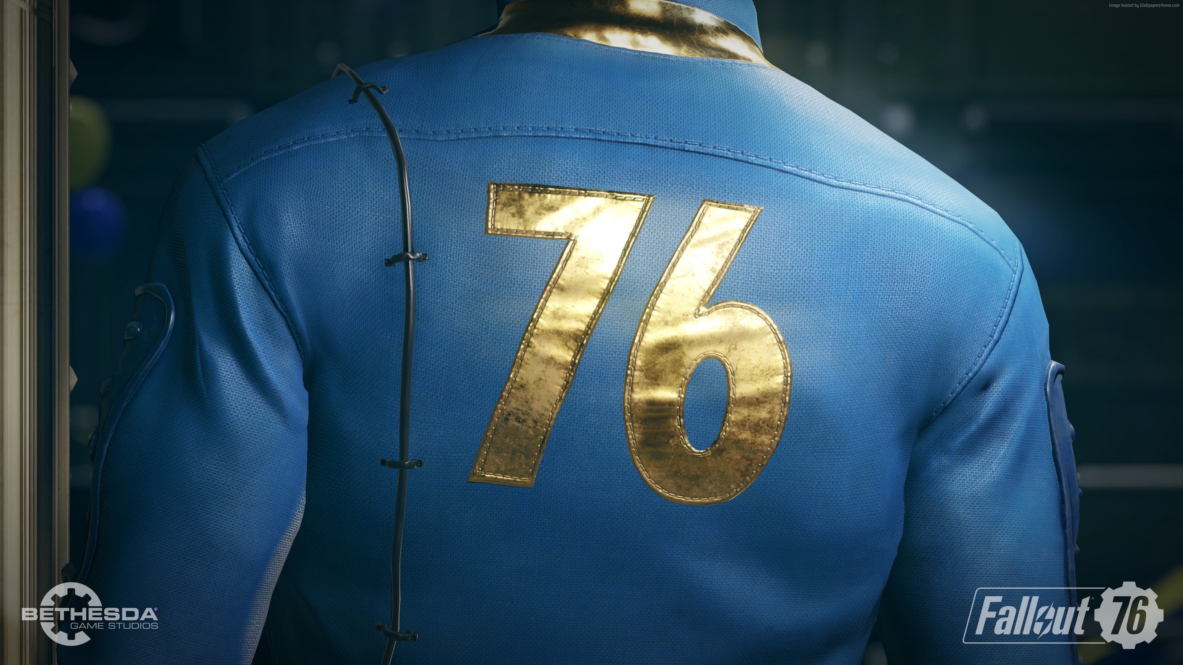 Fallout 76 Vault Dweller in Blue Jumpsuit HD Wallpaper