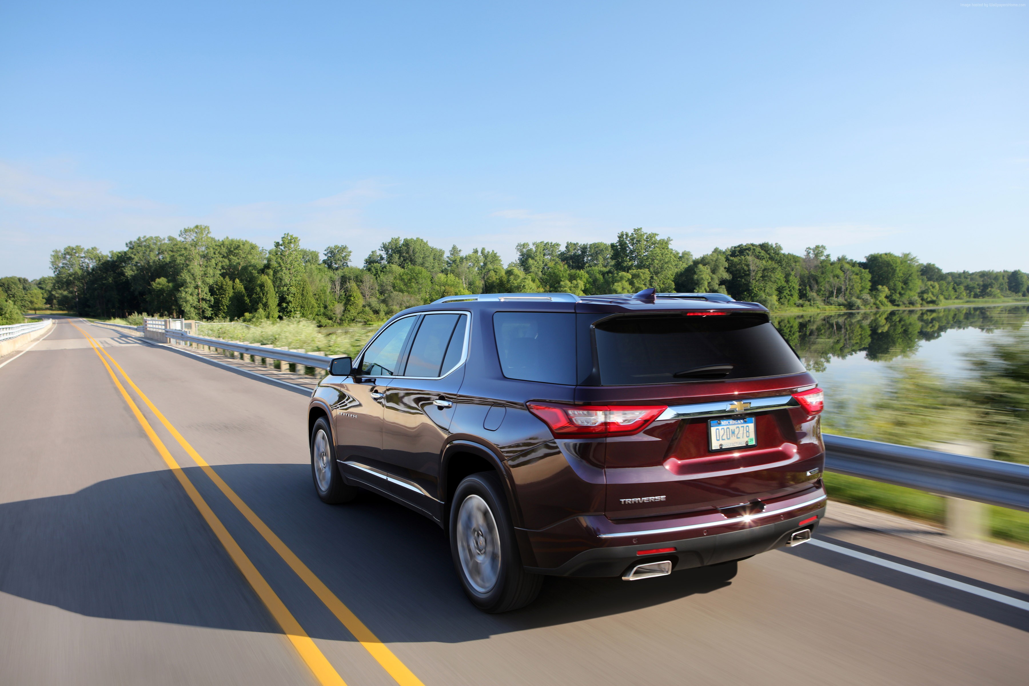 2018 Chevrolet Traverse SUV on a road HD Wallpaper