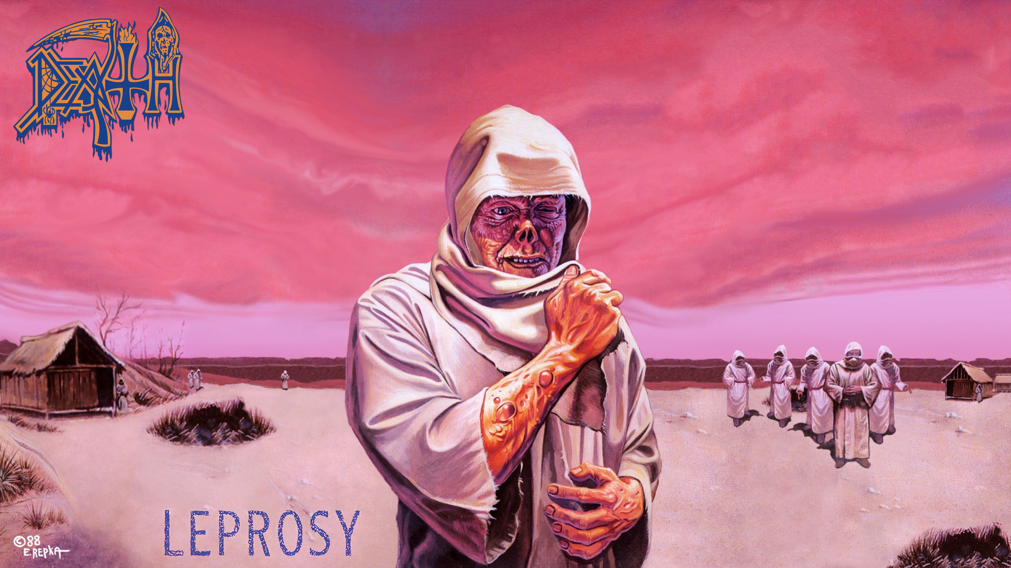 Death Leprosy album cover illustration HD Wallpaper