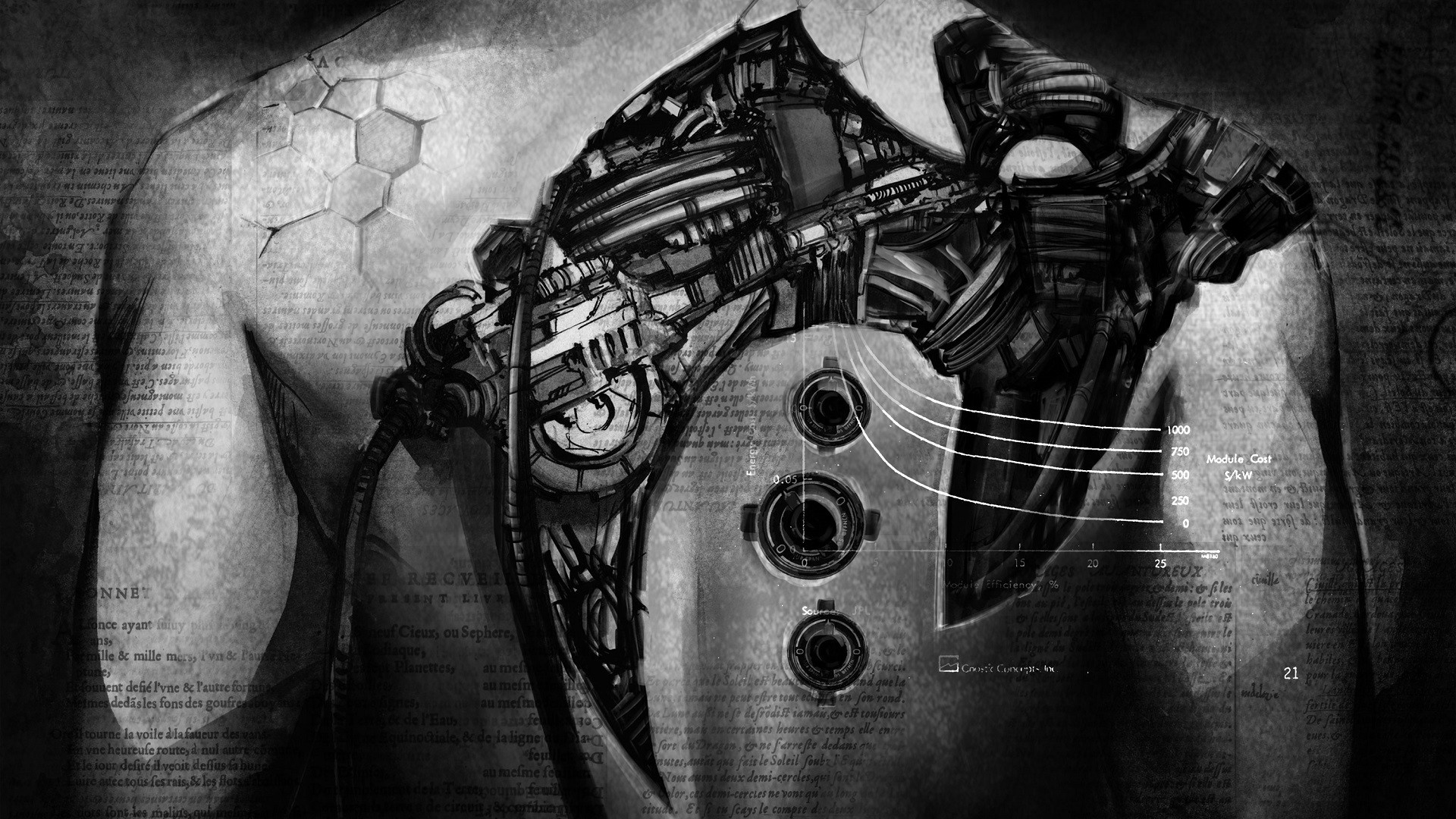 Klayton's Cybernetic Chest Piece HD Wallpaper
